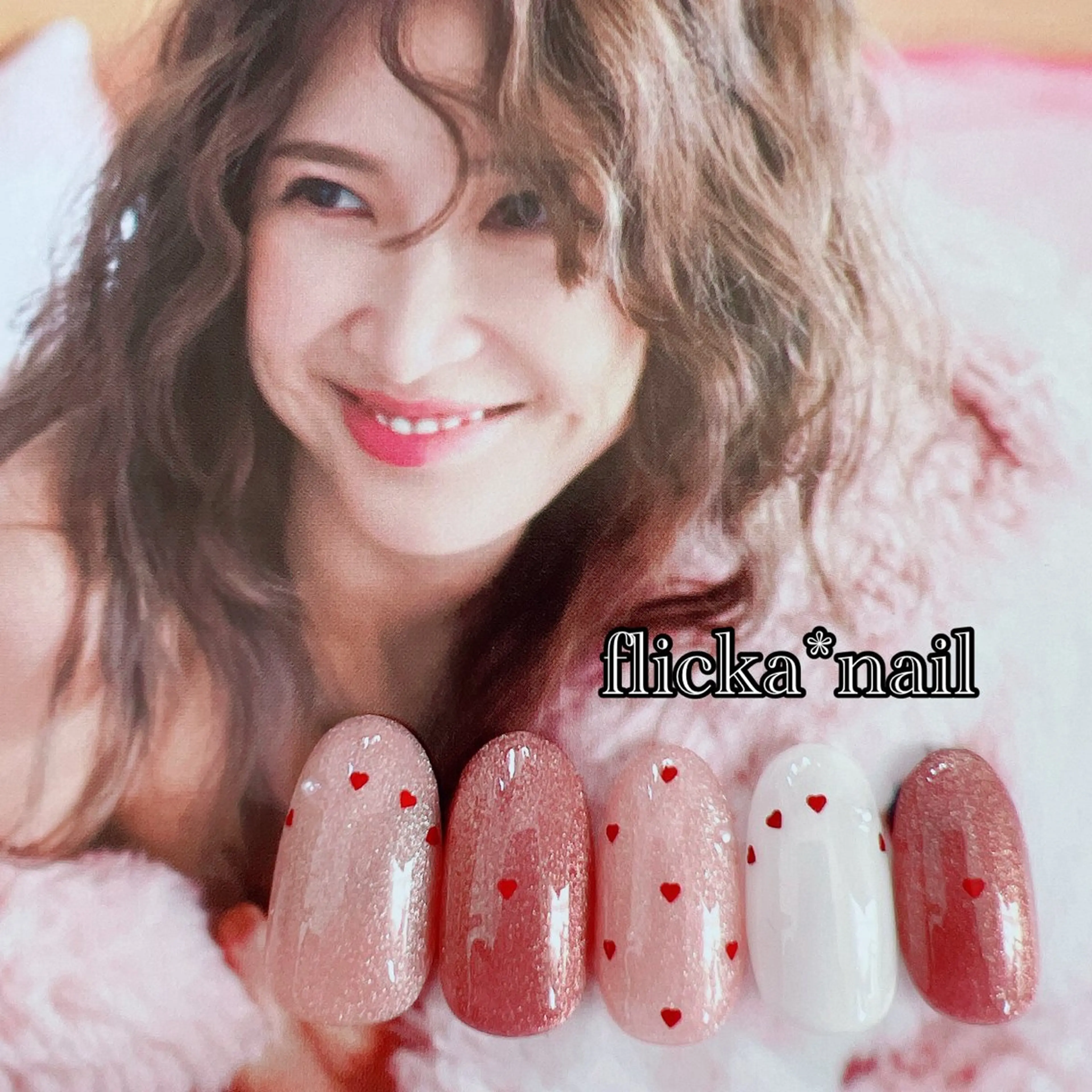 ネイル ハート ハンドネイル flicka＊nail所属・flicka* nailのネイルデザイン