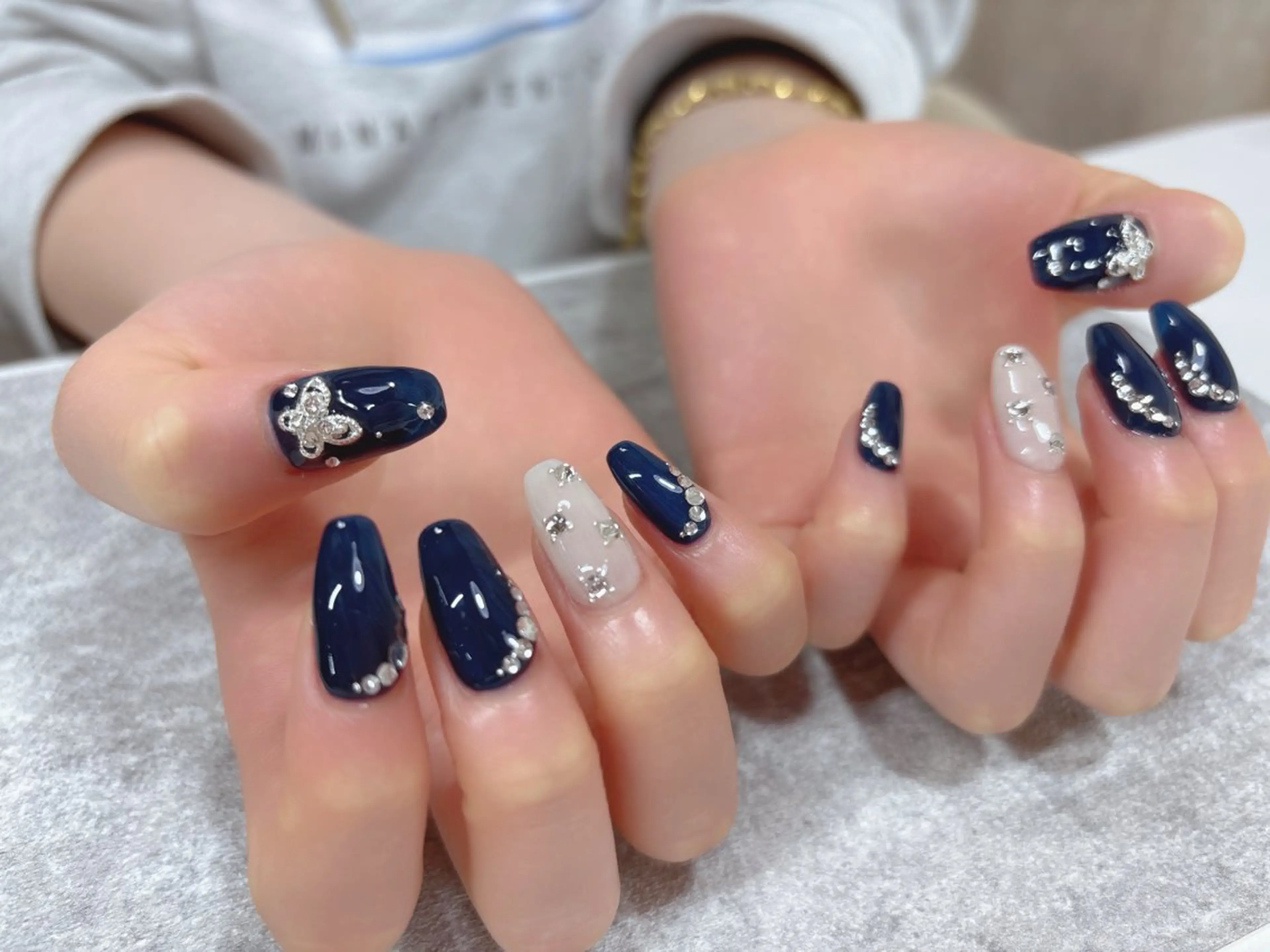 【オフなし】⚠️平日限定⚠️持込みデザイン120分¥9500/パーツ付け放題💎!!安心のフィルイン施術🧸🤍の写真