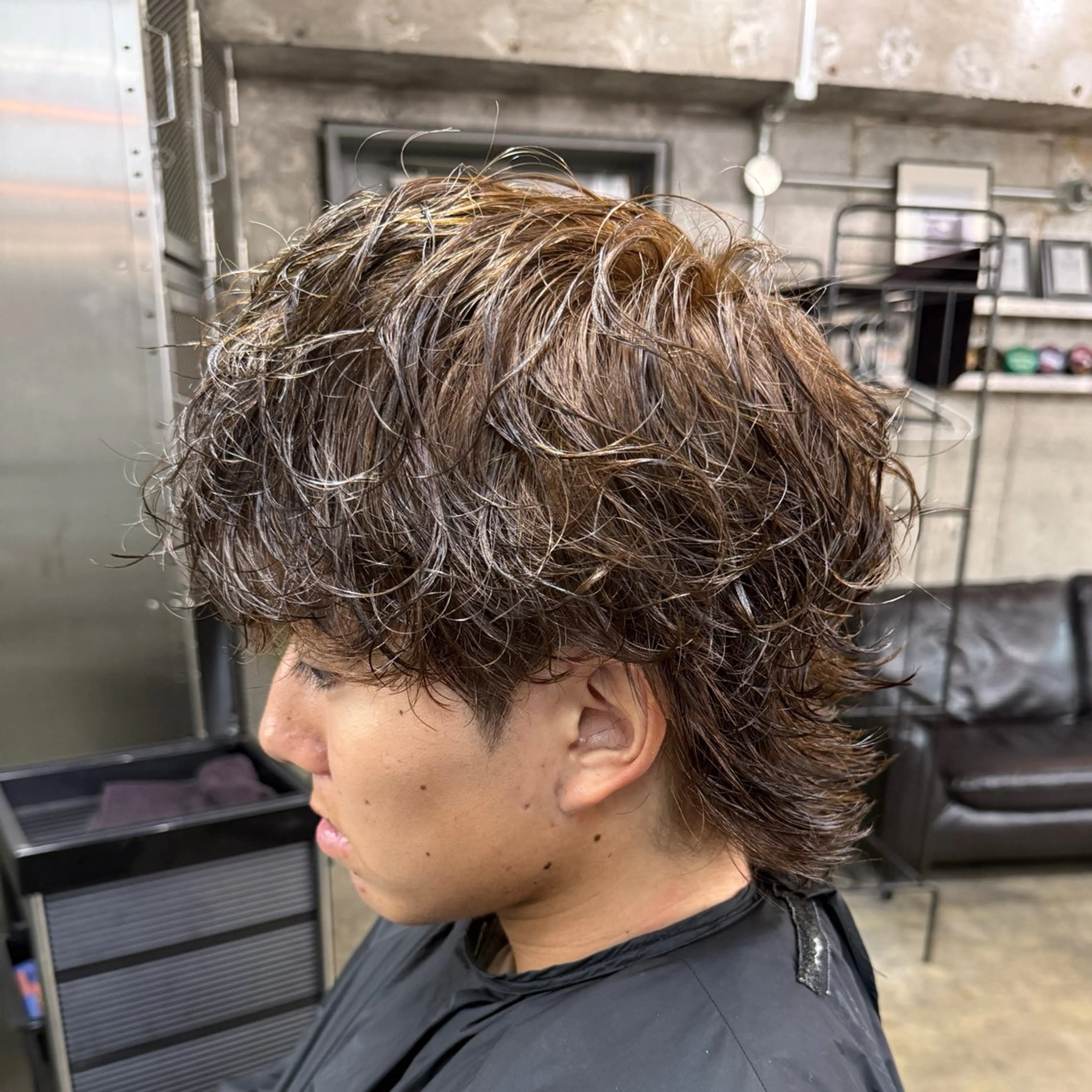 カラー パーマ メンズ カット パーマ トリートメント シャドウパーマ /メンズ/丹羽涼介のヘアスタイル