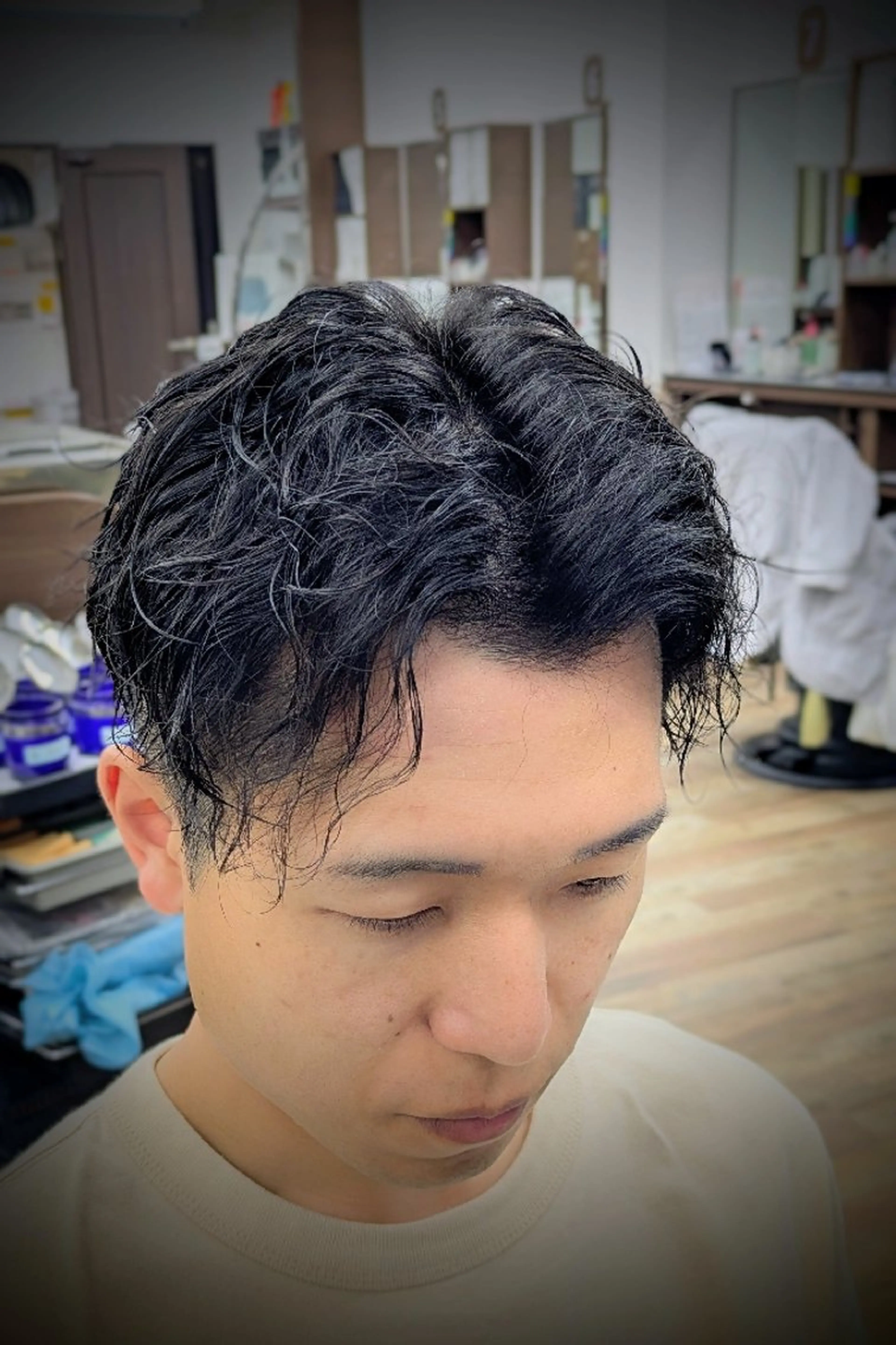 ショート パーマ 理容プラージュ燕三条 福井のヘアスタイル