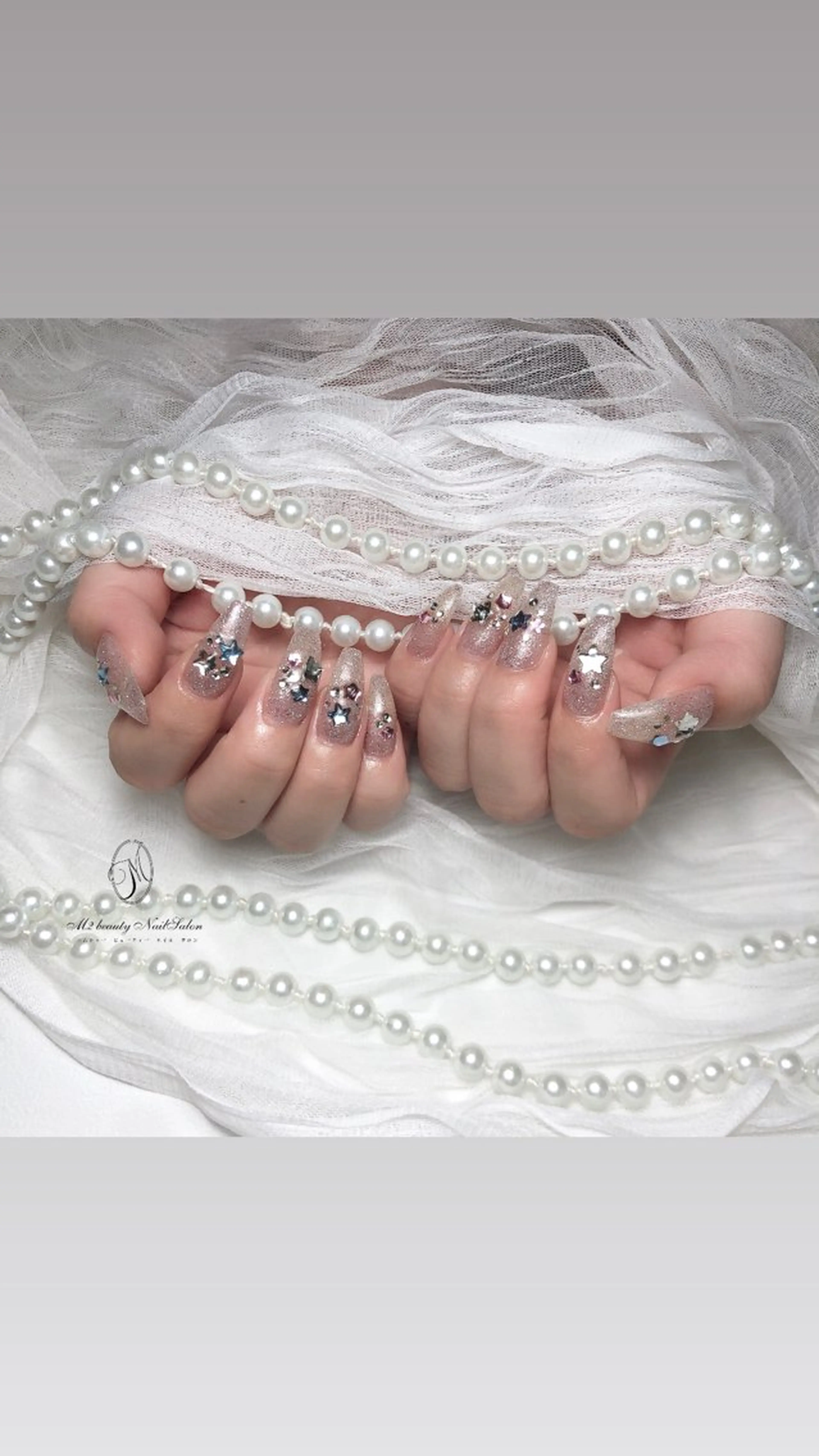 ネイル アートネイル 長さ出し フラッシュネイル ジェルネイル ラメ(グリッター) ハンドネイル M2 beauty Nankaのネイルデザイン