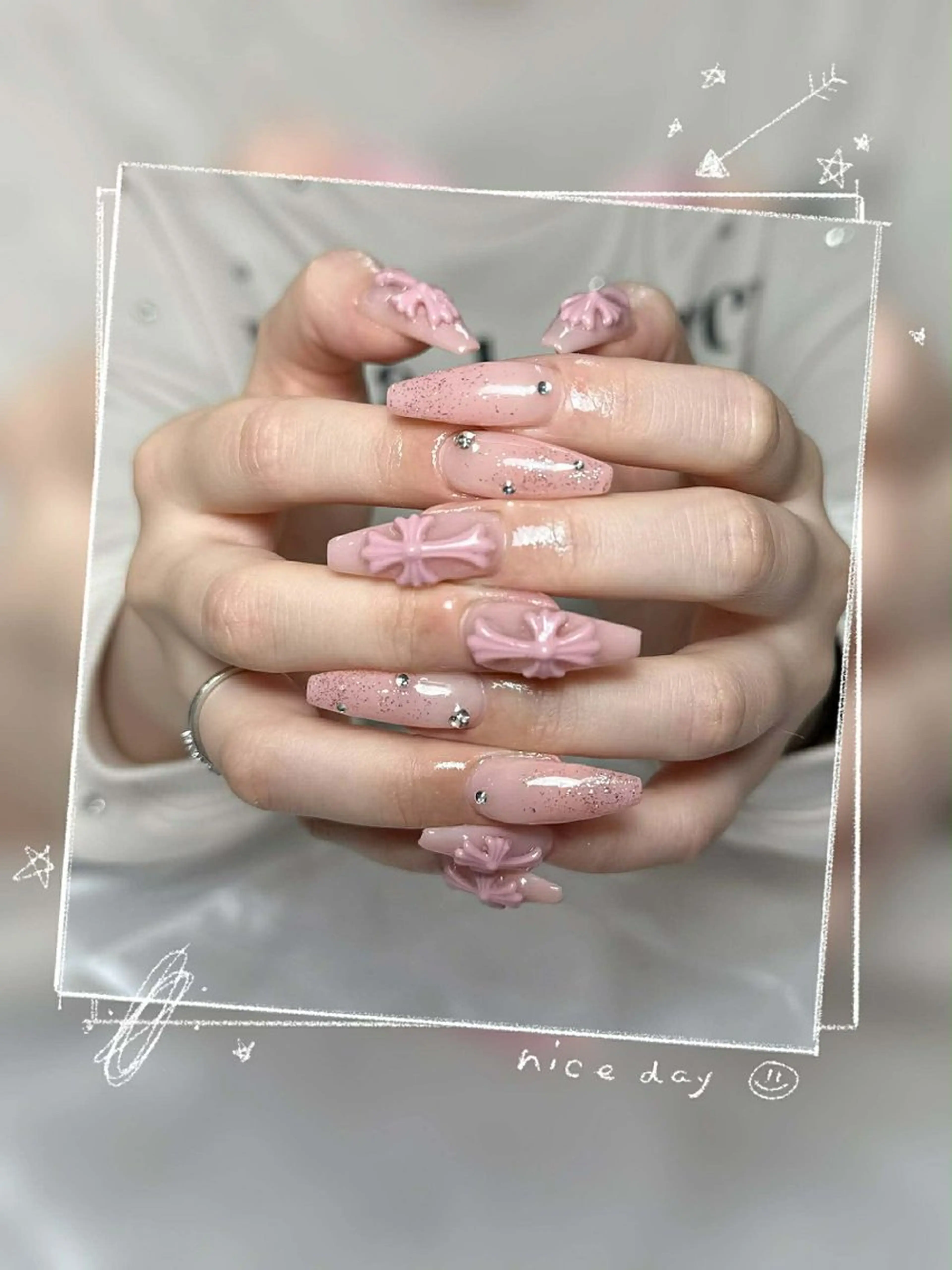 ネイル フラワーネイル 韓国ネイル 持ち込み 春ネイル ワンホンネイル ハンドネイル Huyn Nail Studio所属・Huyn Nail Studioのネイルデザイン