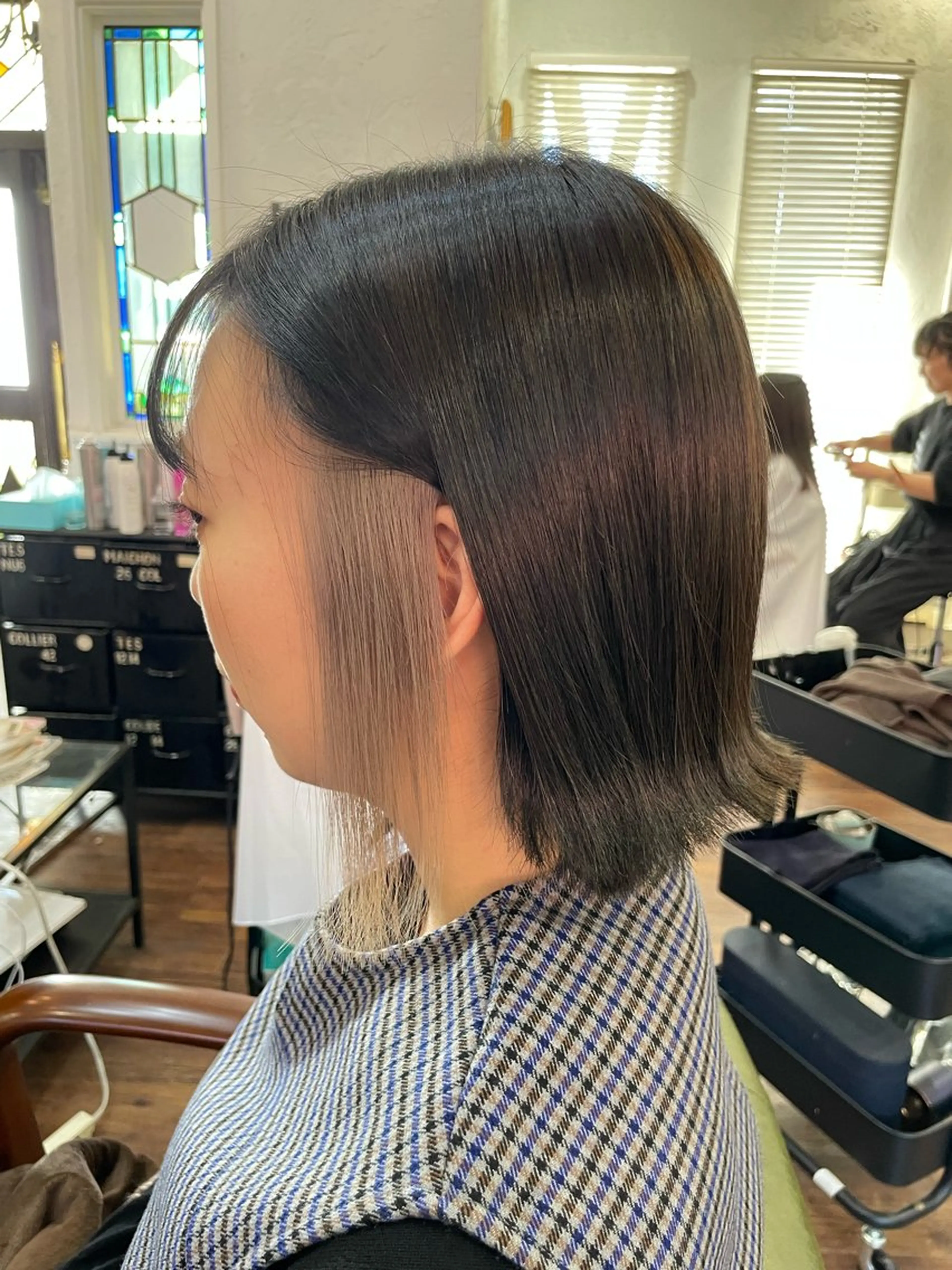 ミディアム ヘアカラー 下林 雅明のヘアスタイル