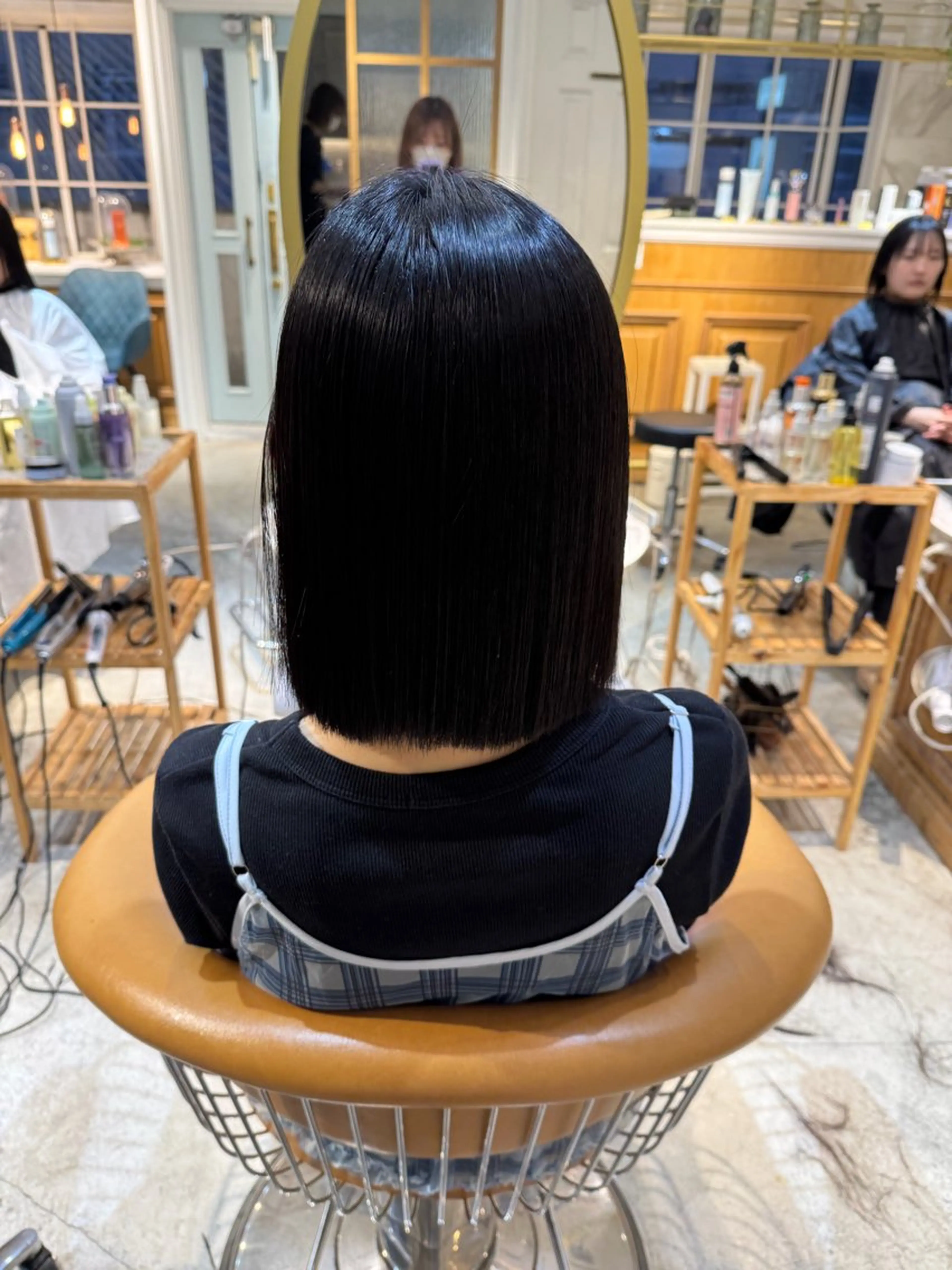 ミディアム ボブ 髪質改善 縮毛矯正 カット ヘアカラー トリートメント ヘアセット 髪質改善/ボブ /韓国/erikoのヘアスタイル