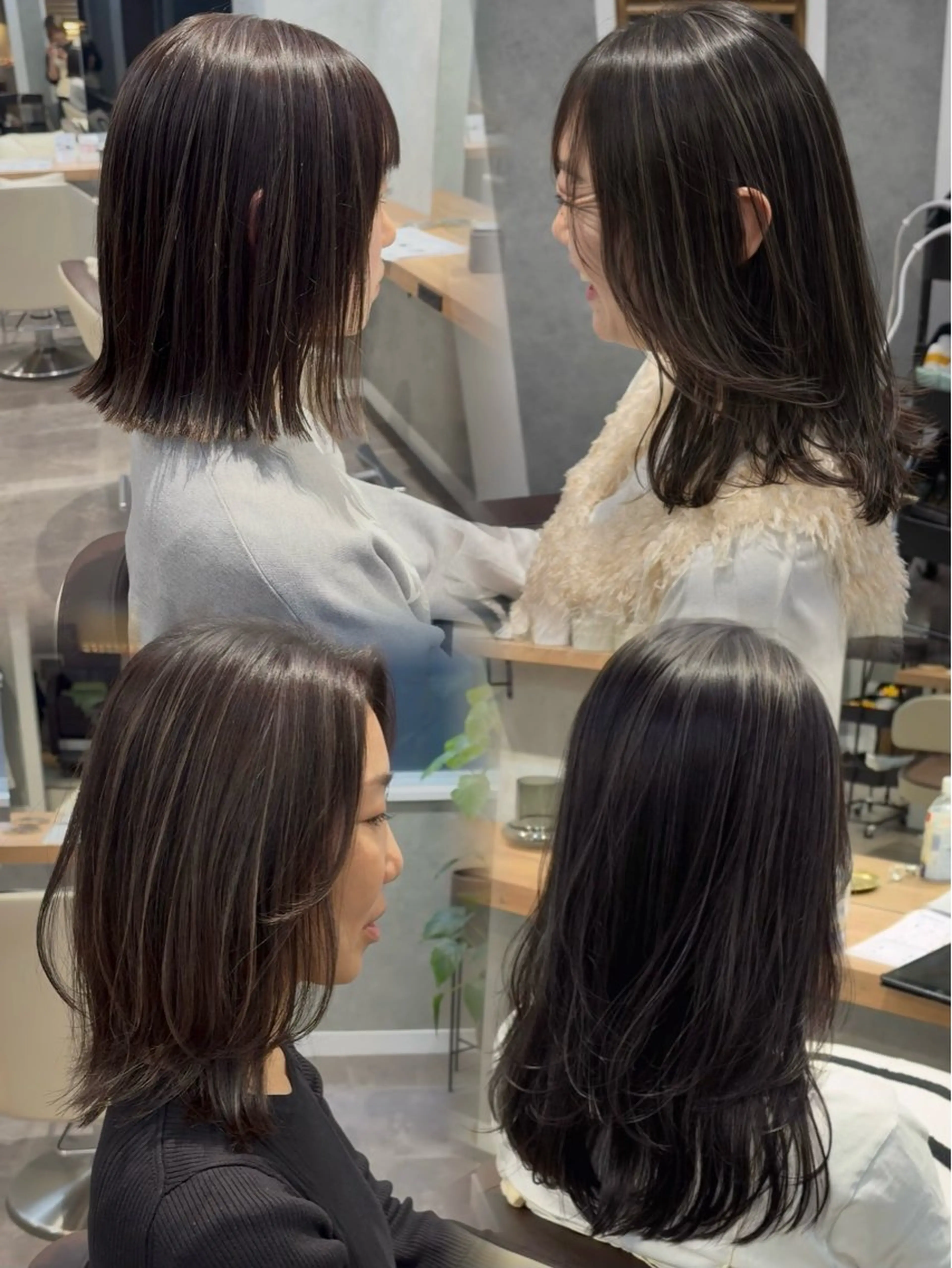 セミロング カット ヘアカラー トリートメント レイヤーカット/ ハイライト　千咲季のヘアスタイル