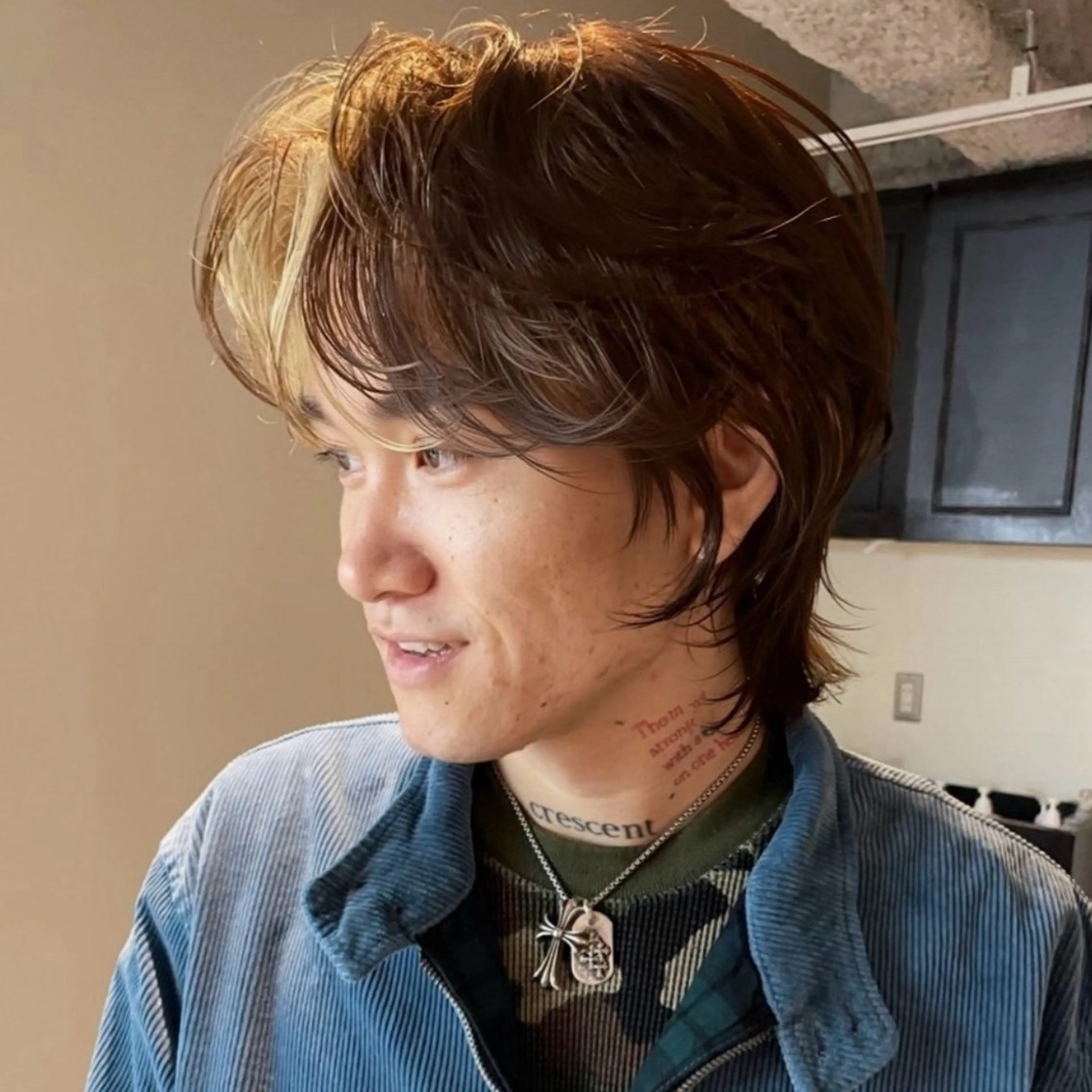 ミディアム カラー メンズ メンズブリーチ ブリーチ デザインカラー カット ヘアカラー メンズヘア/パーマ KOTAROのヘアスタイル