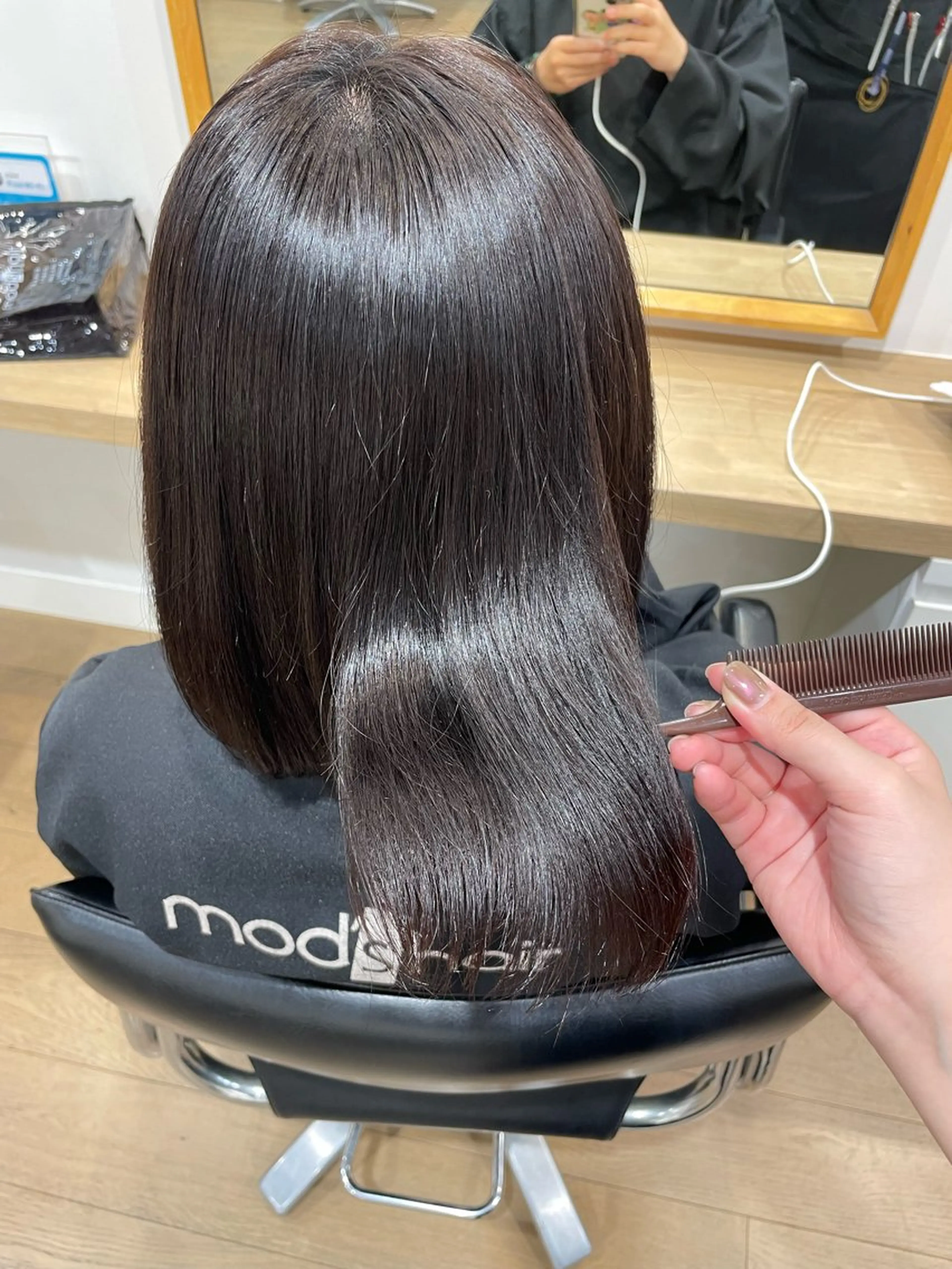 カラー パーマ 縮毛矯正 ストレートパーマ ナチュラカラー🤍 表参道美容師/yuiのヘアスタイル