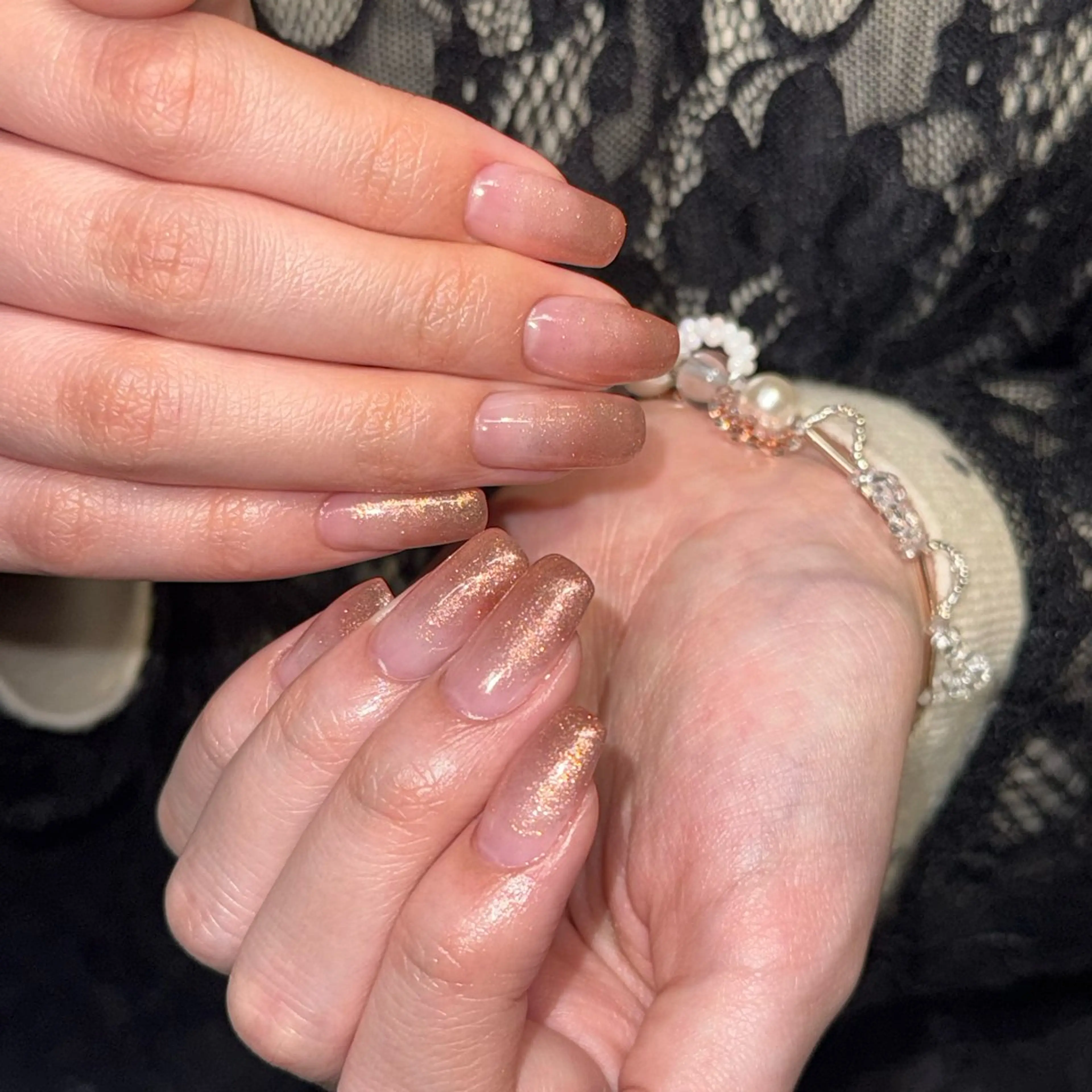 ネイル グラデーション ラメ(グリッター) JilL次郎丸店 橋本のネイルデザイン