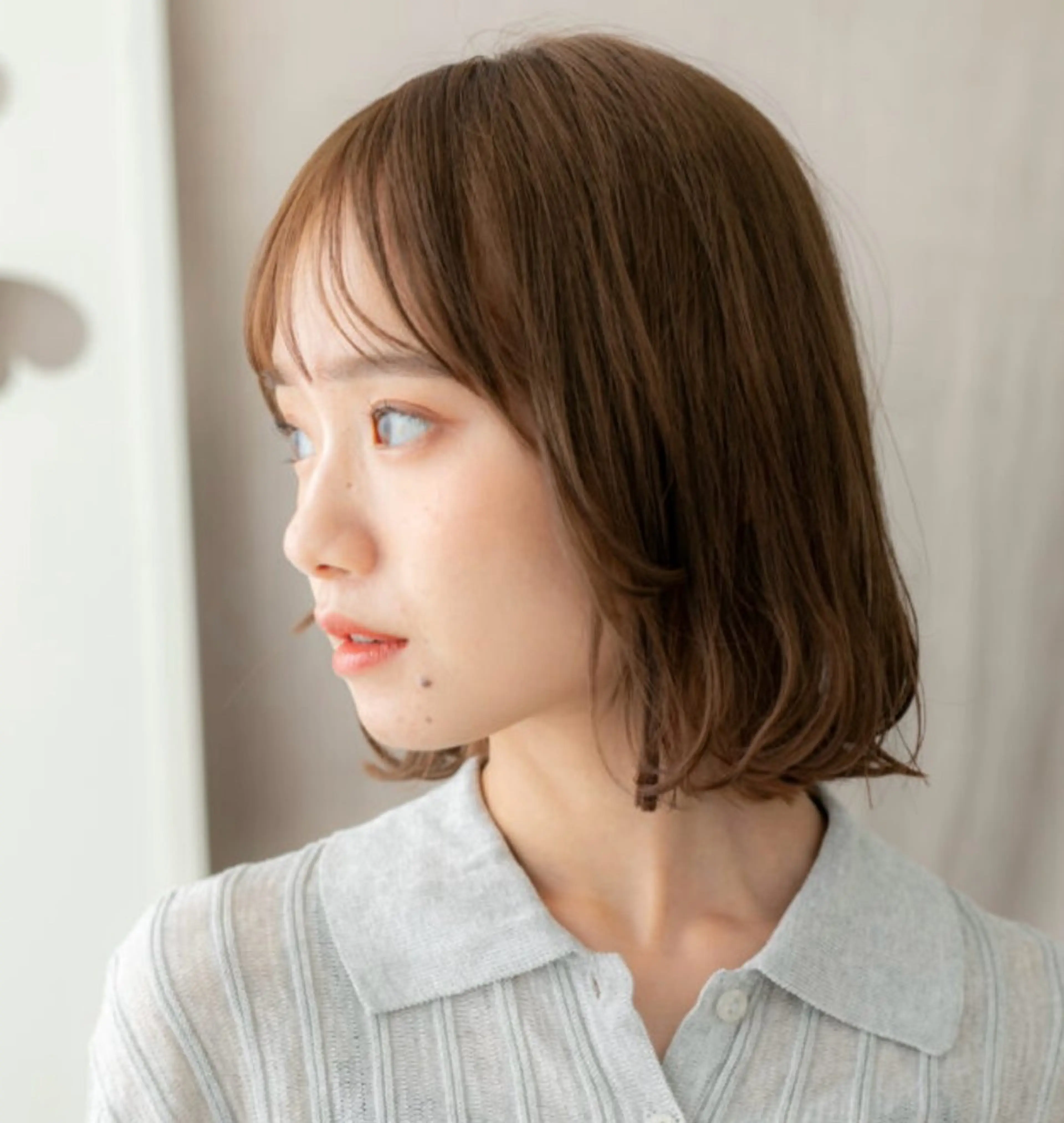 ミディアム パーマ カット パーマ 艶髪カラー🤍ྀི 強矢 美紗希🩷ྀིのヘアスタイル