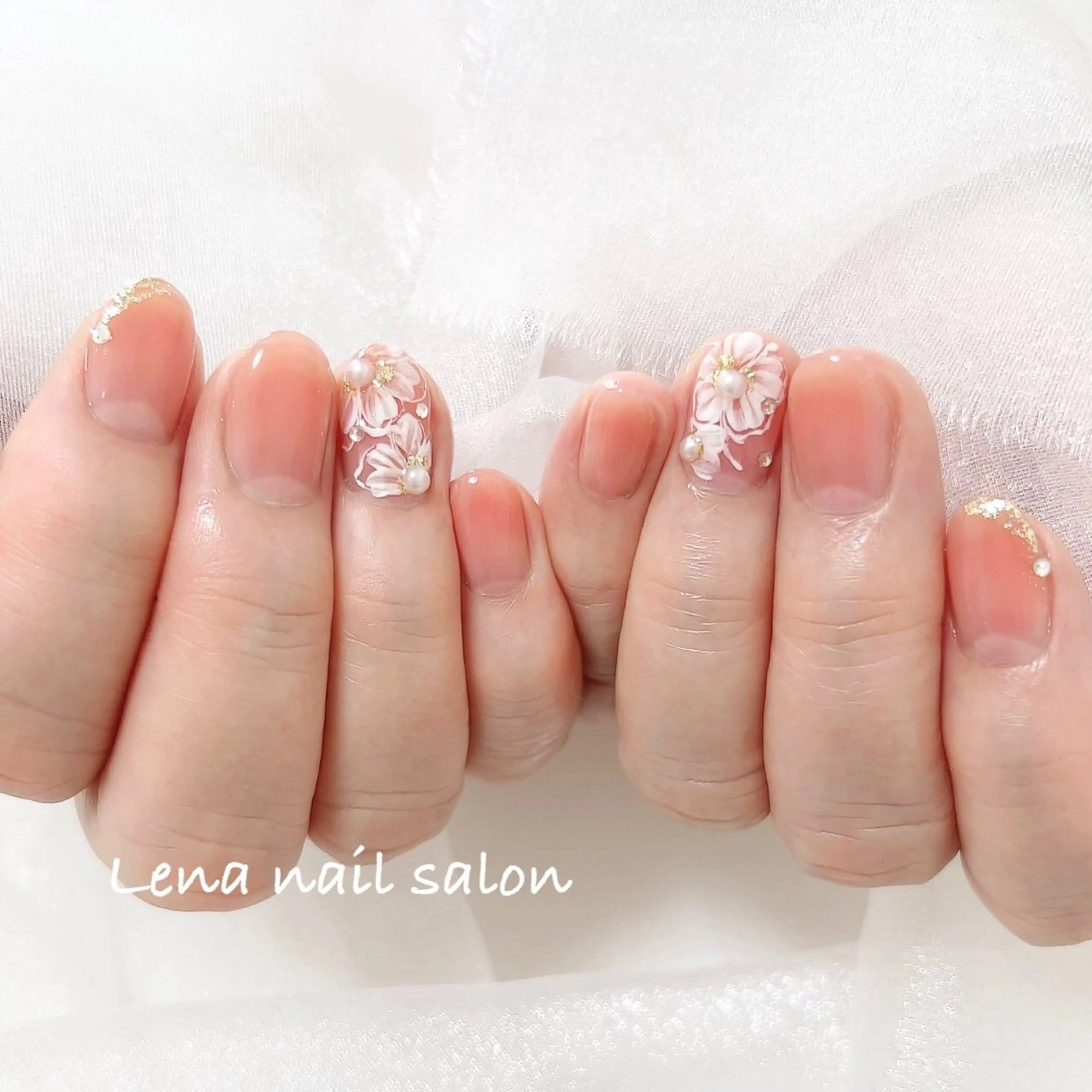 ネイル アートネイル フットネイル ジェルネイル パラジェル ハンドネイル 自爪育成ネイルケア Lena  nailのネイルデザイン