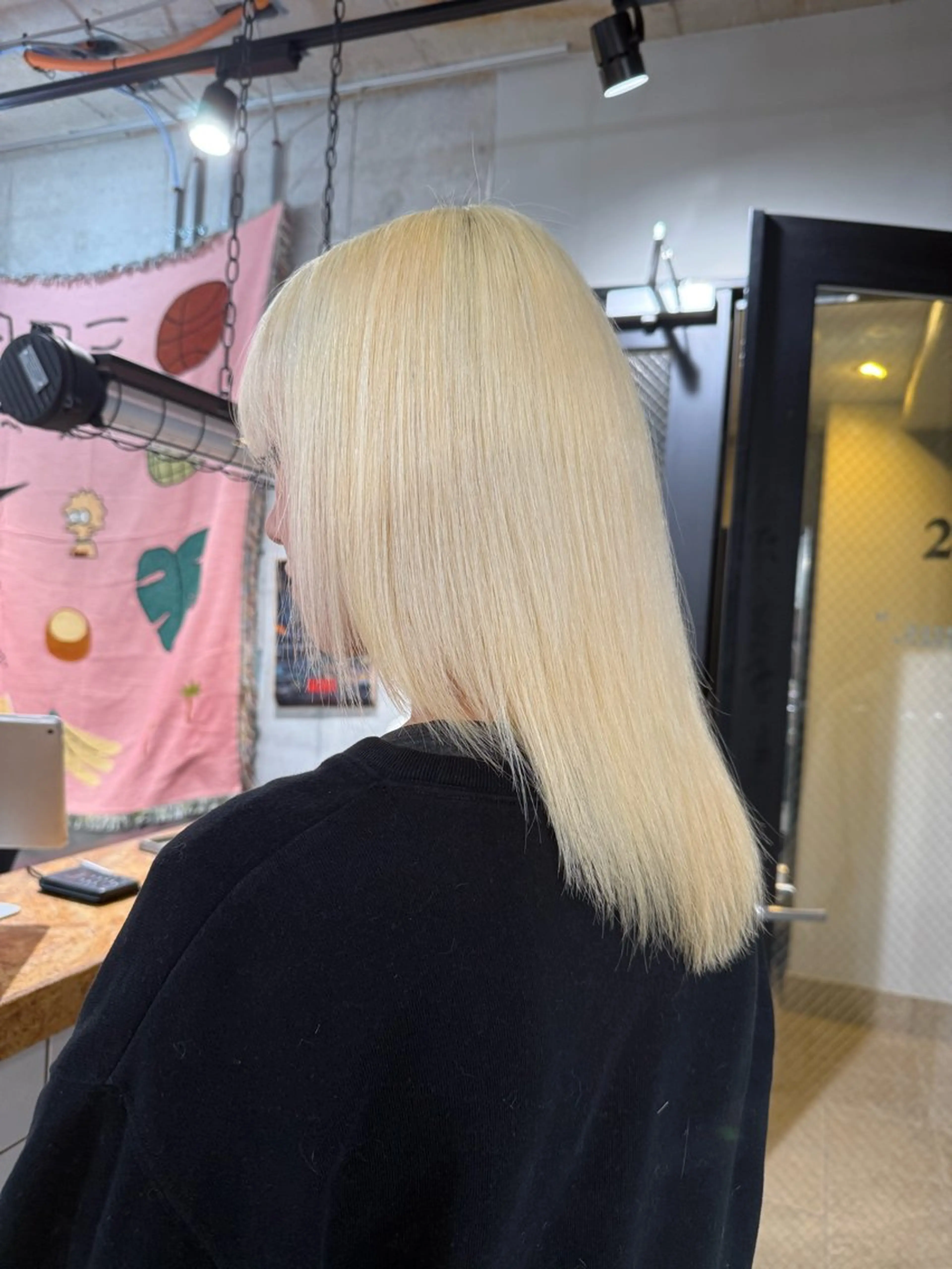 ミディアム カラー ブロンド ピンクカラー ヘアカラー 【🥀履歴修正🥀】 ハイトーン職人/拓真のヘアスタイル