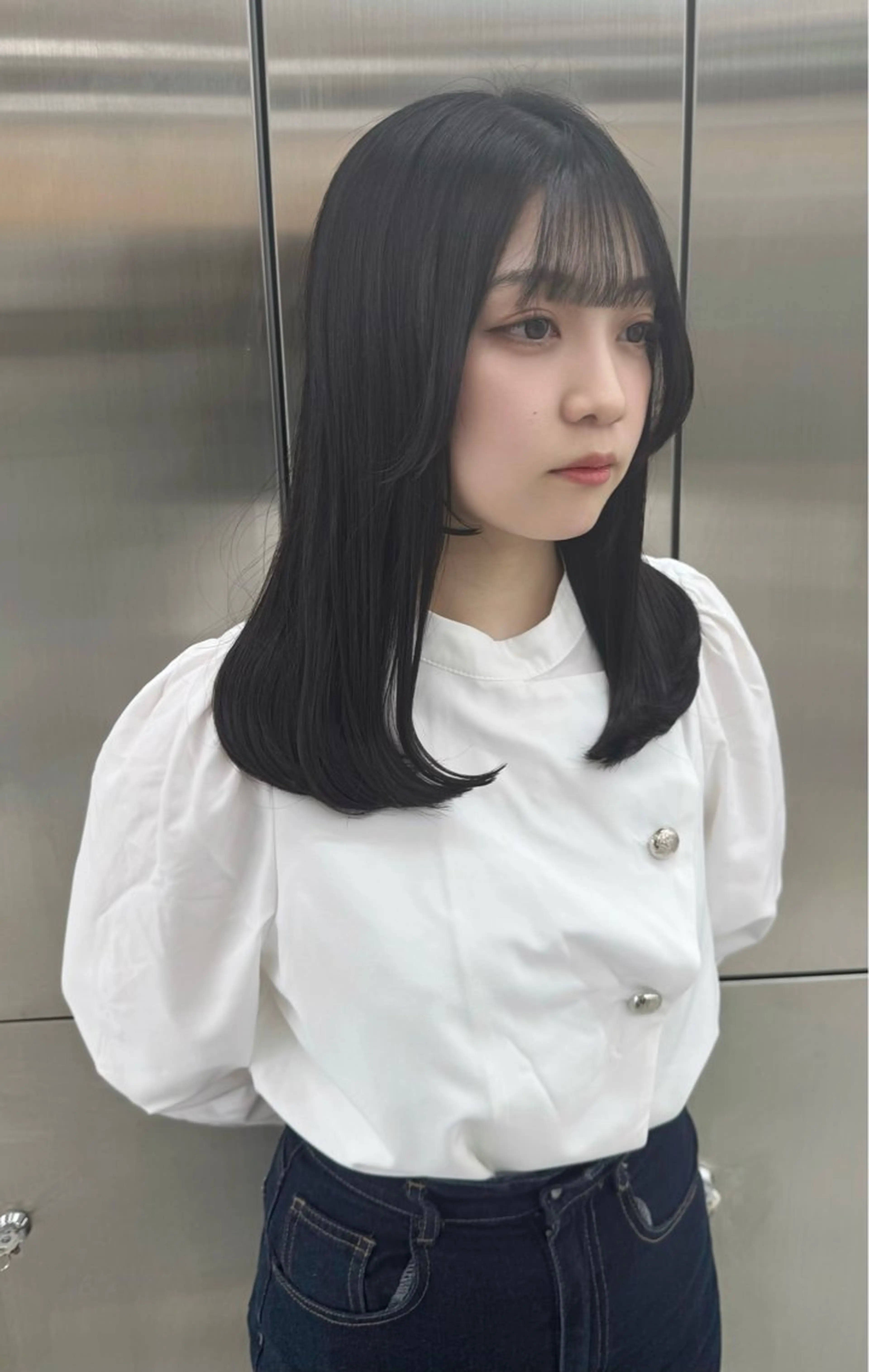 セミロング カット ヘアカラー トリートメント yuimarl切田 はじめ✨のヘアスタイル