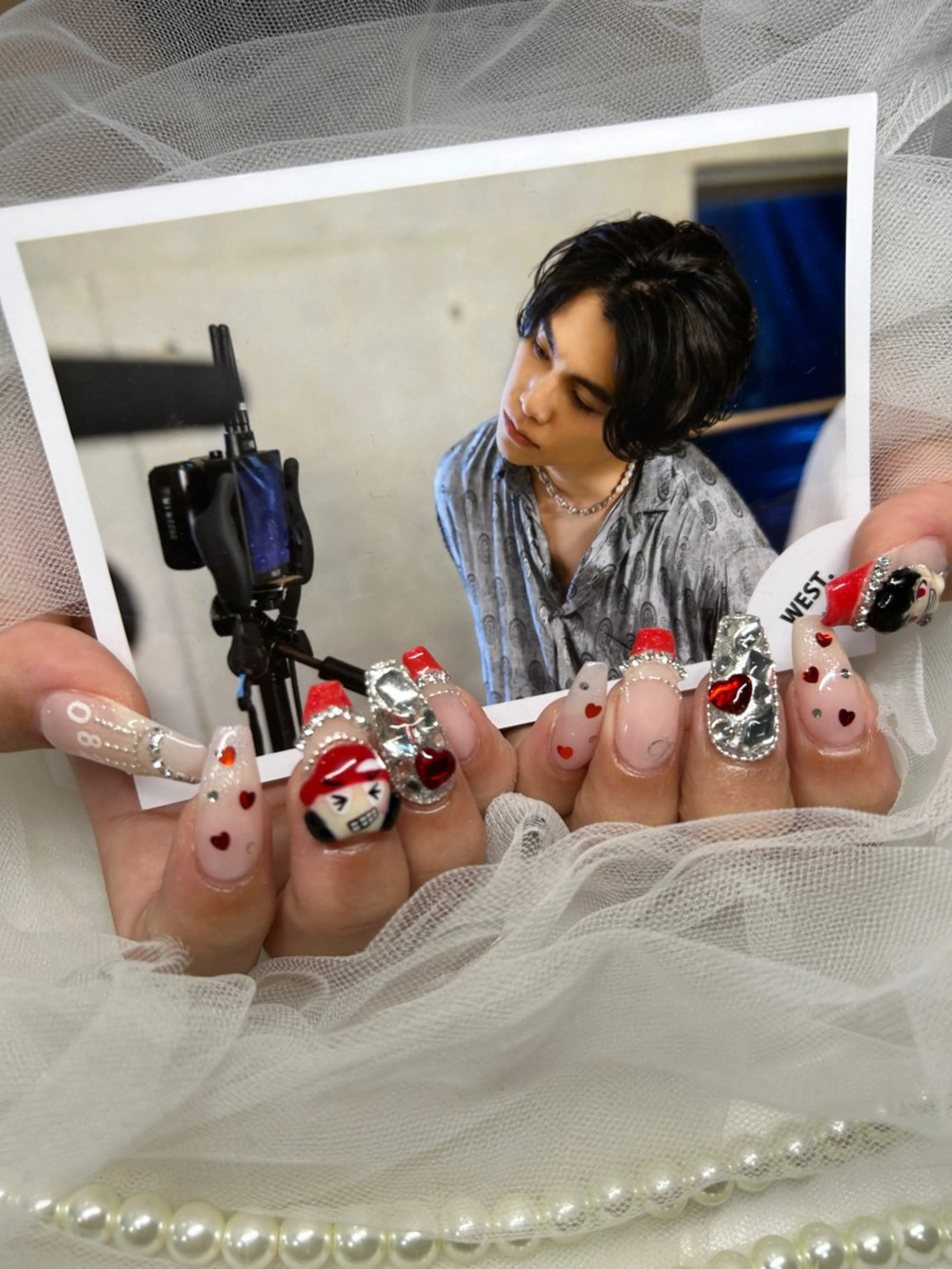 ハンド💅🏻チップ長さ出し付💖💖持ち込み150分アート‼️オフ有り‼️の写真