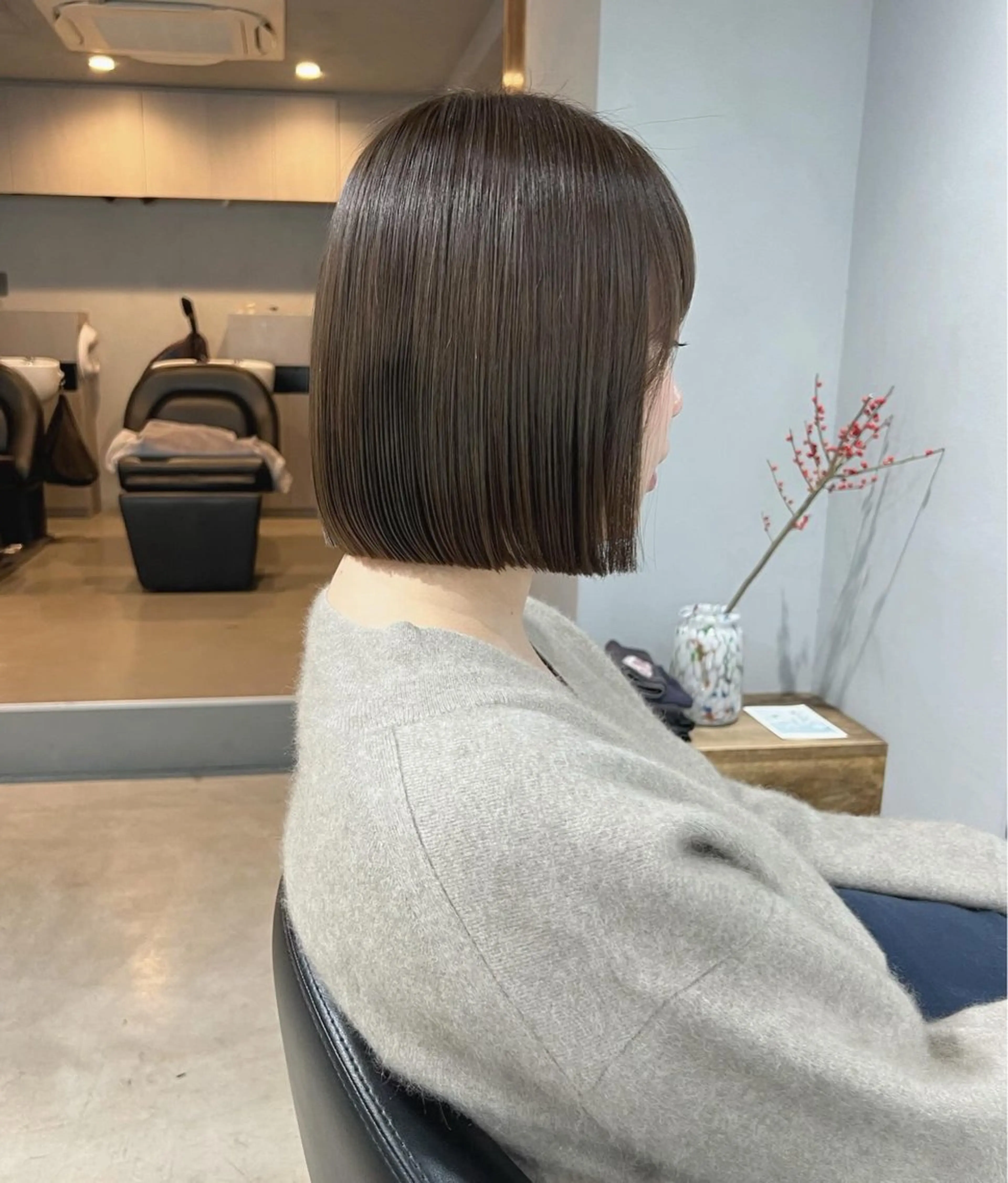 ミディアム カラー カット ヘアカラー トリートメント akane/ボブ /ブラウンベージュのヘアスタイル