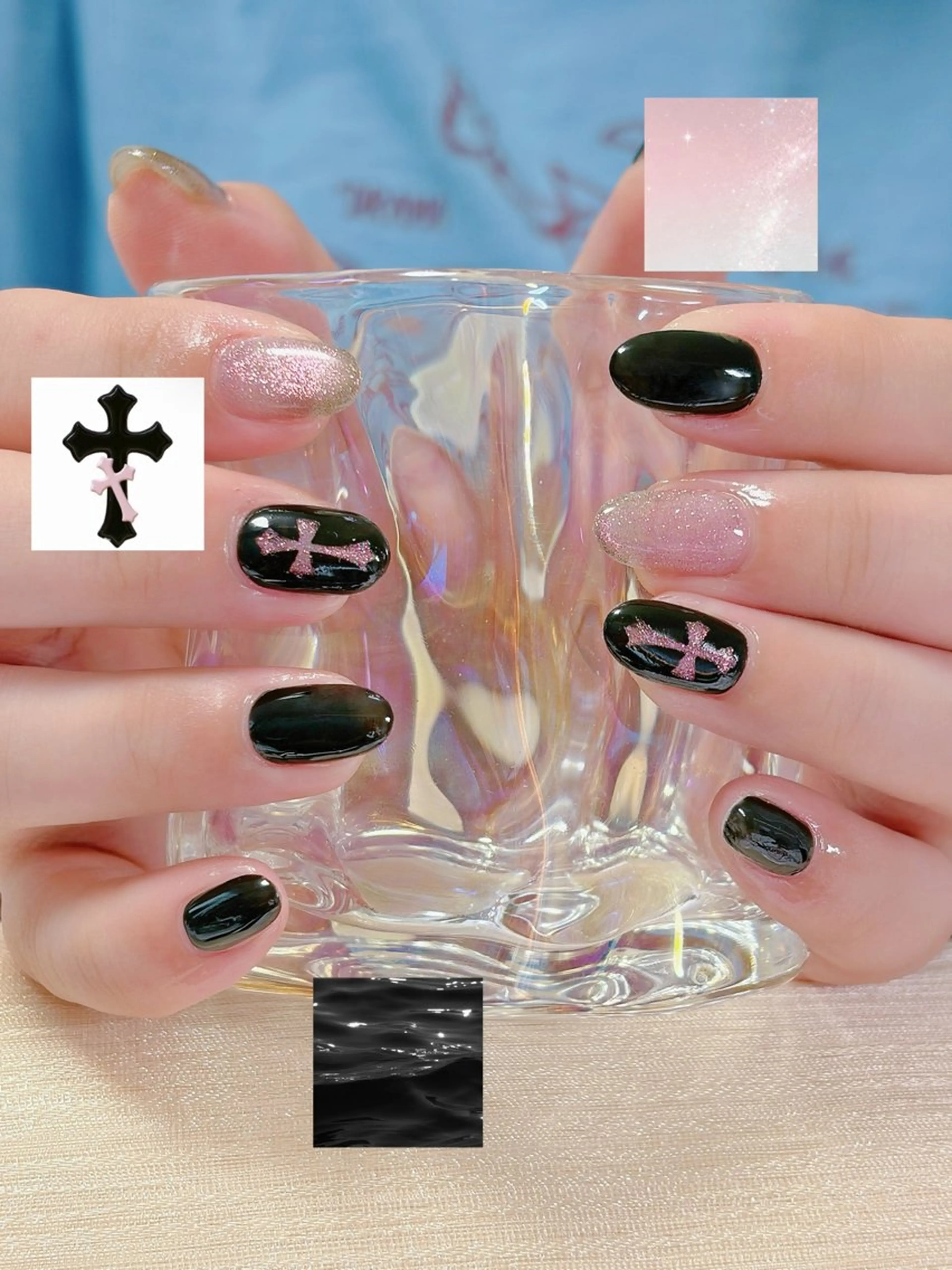 ネイル カジュアル ガーリー 持ち込み オフィスネイル ピンク ハンドネイル haku mioのネイルデザイン