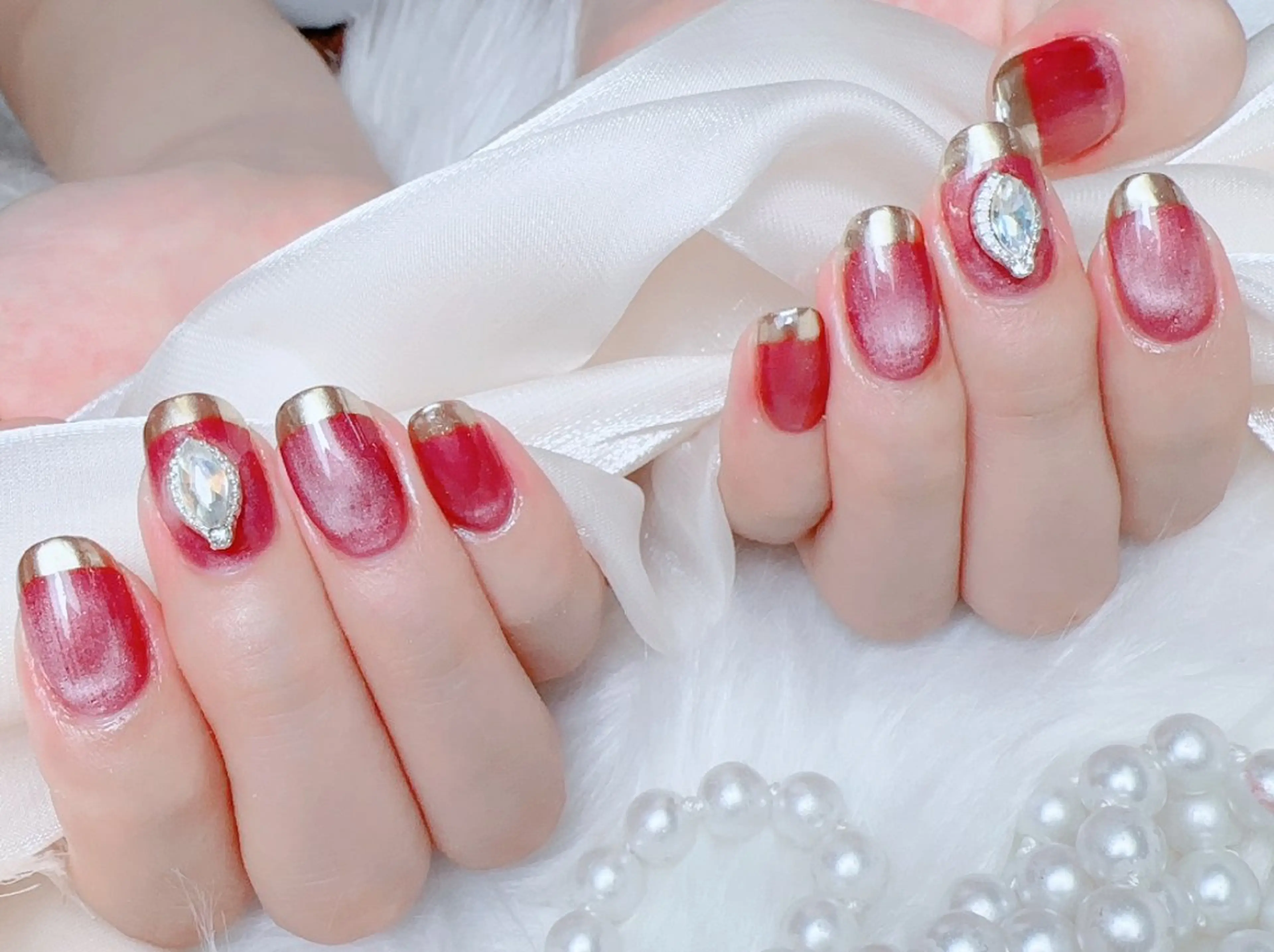 ネイル フレンチネイル ミラーネイル Ａｙｕｍｉ．ネイルサロン所属・🍁Ayumi 💐 Nailsのネイルデザイン