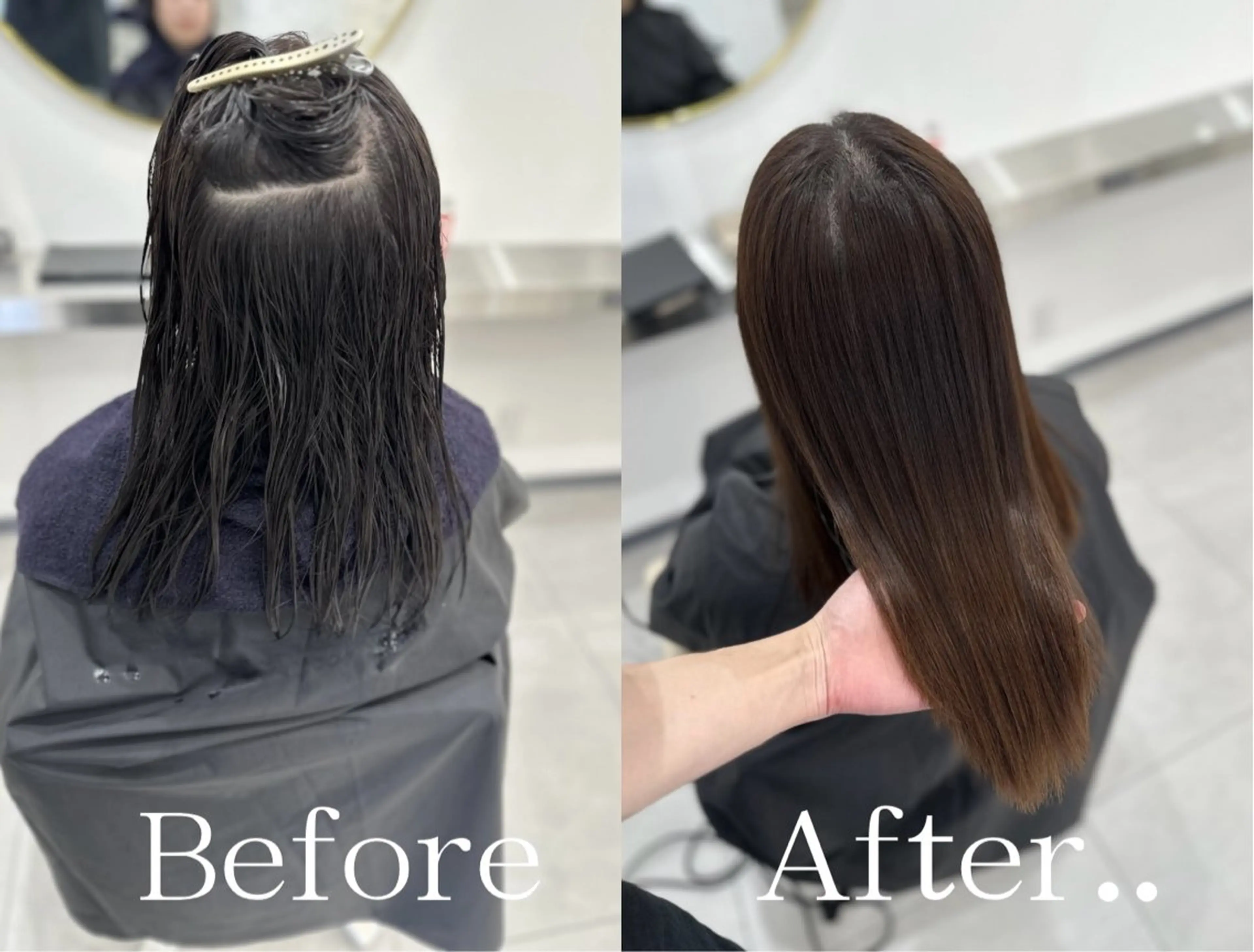 ロング カット 縮毛矯正 トリートメント oyama /髪質改善🌻のヘアスタイル