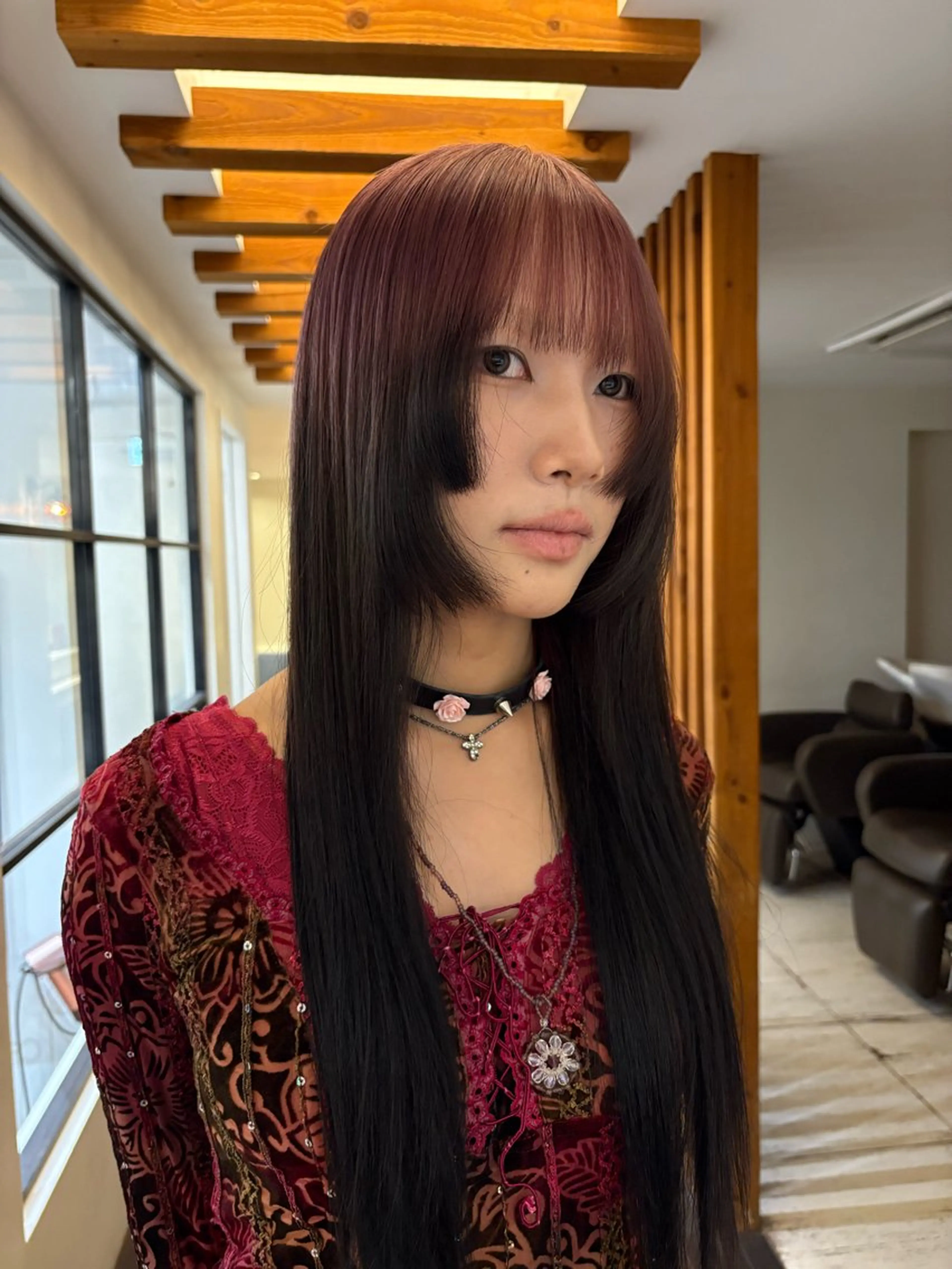 カラー ベージュカラー ピンクカラー ピンクベージュ ヘアカラー トリートメント 桃崎 晏地のヘアスタイル