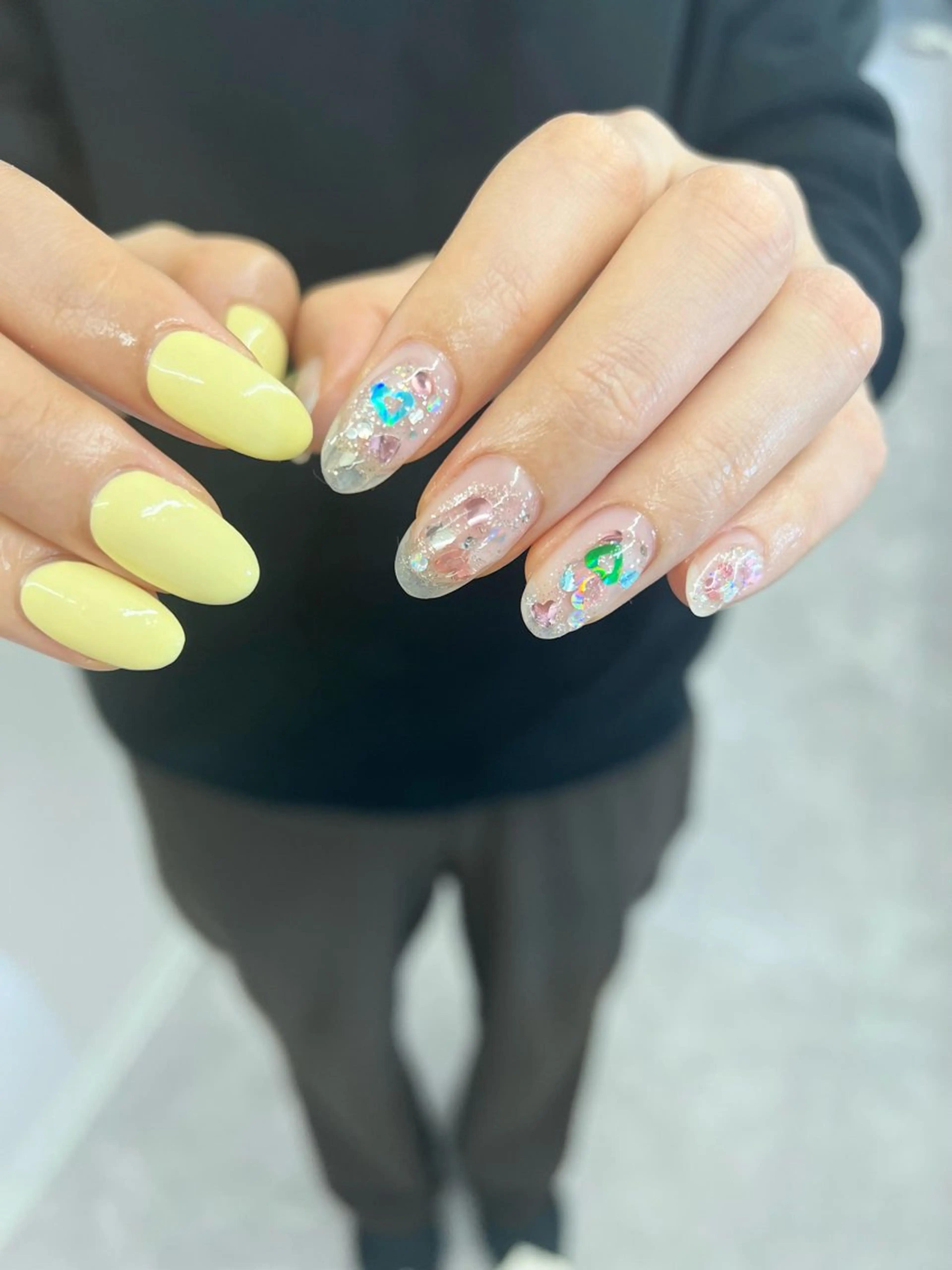 ネイル ジェルネイル キラキラネイル マグネットネイル ニュアンスネイル パラジェル ハンドネイル ハンドケア Bana_ Nailのネイルデザイン