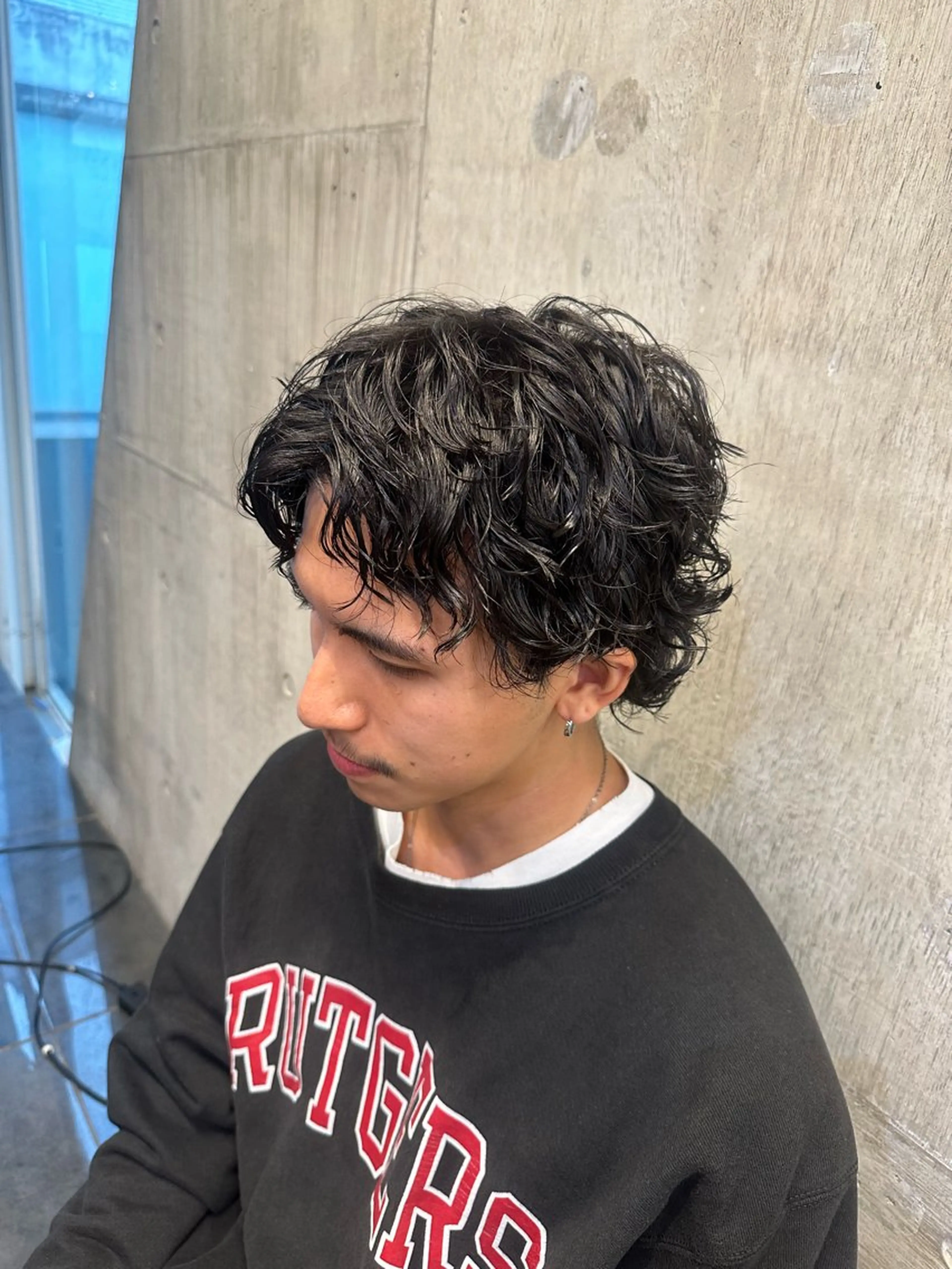 ショート パーマ メンズ メンズパーマ スパイラルパーマ カット パーマ トリートメント ツイスパ/メンズ パーマ/歩夢のヘアスタイル