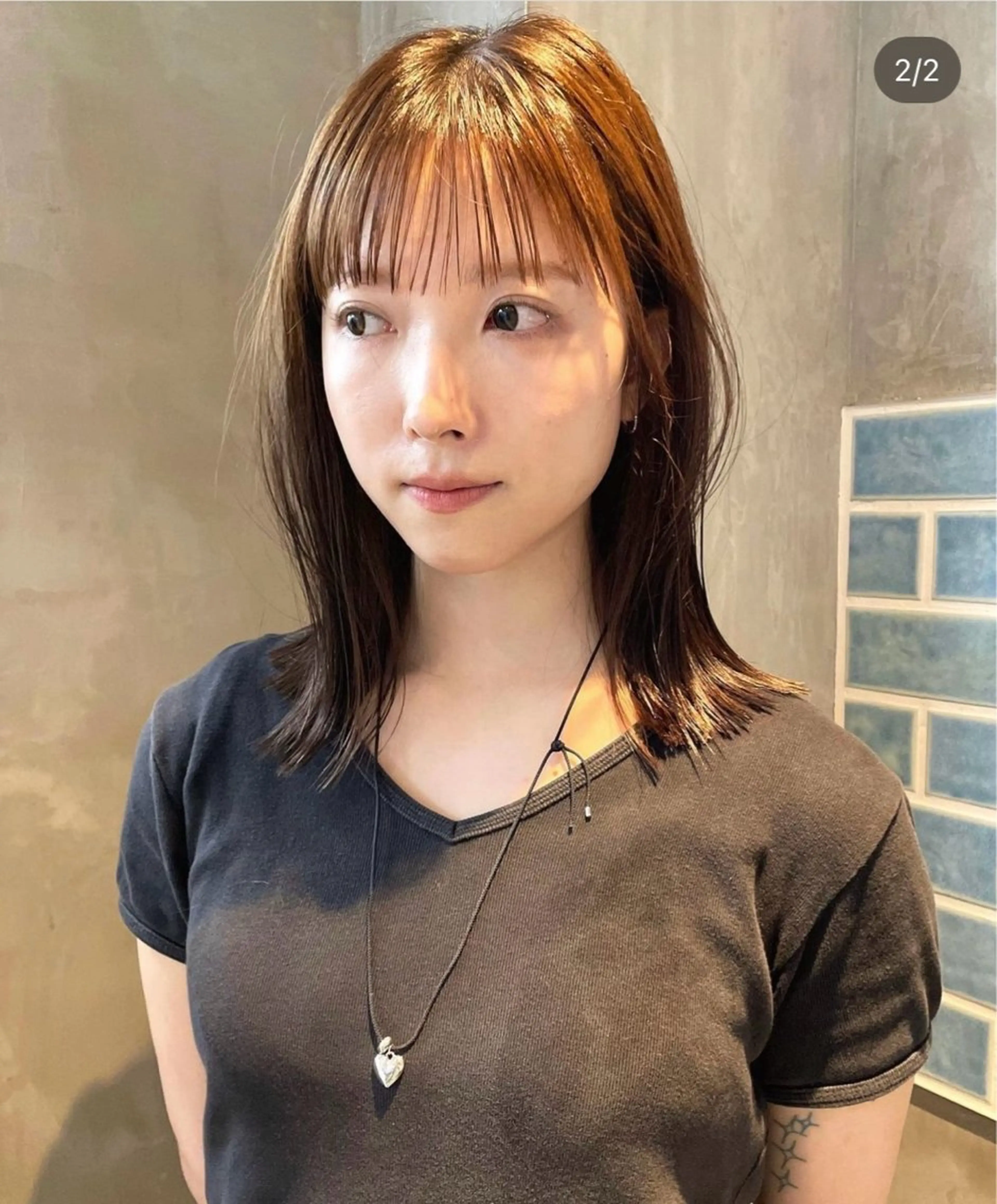 ミディアム カラー パーマ 似合わせカット✂︎ りょお🫧のヘアスタイル