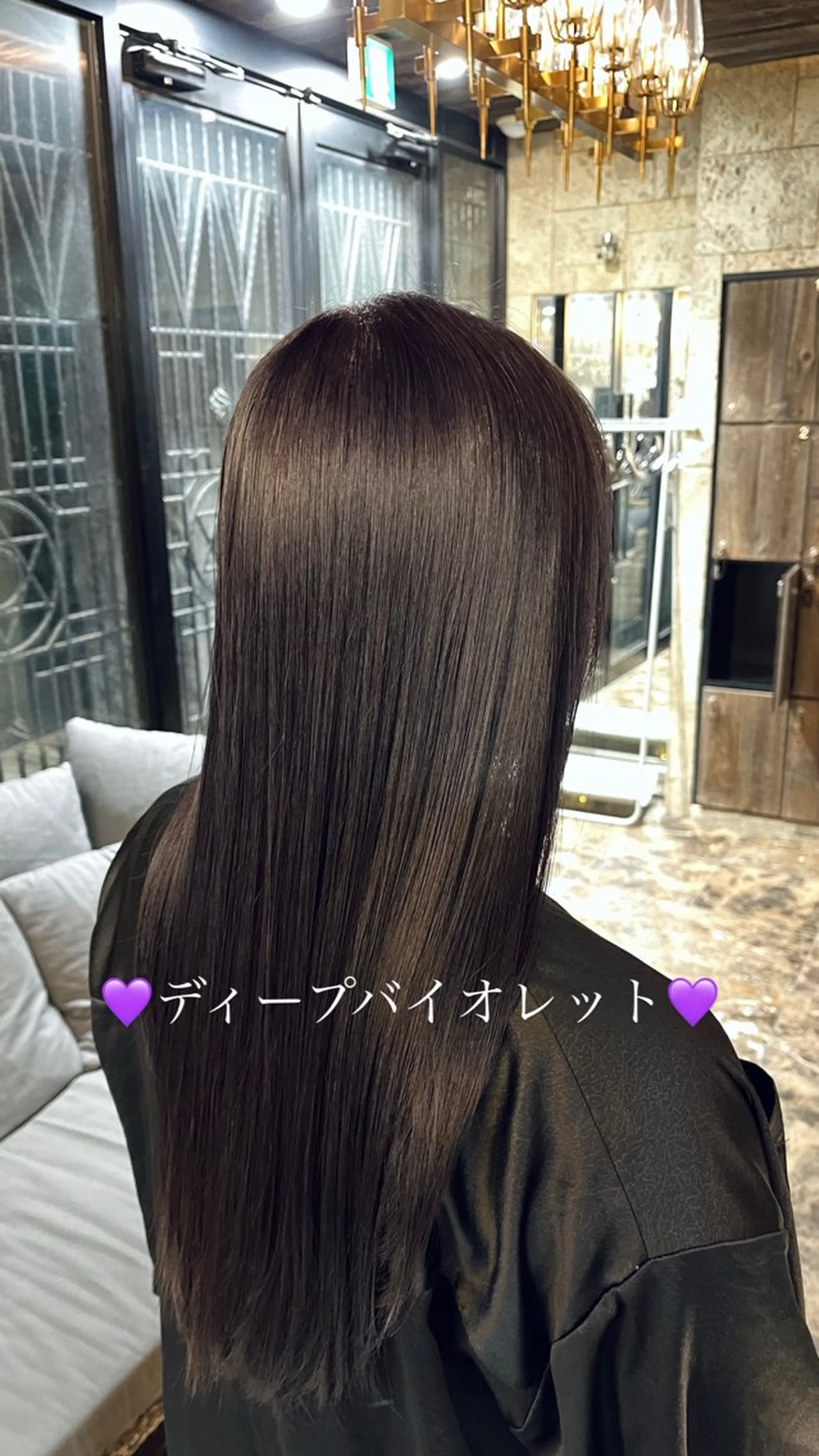 セミロング カラー ヘアアレンジ メンズ バイオレットカラー ヘアカラー 𝑹𝒆𝒊𝒚𝒂 🥀/名駅/艶カラーのヘアスタイル