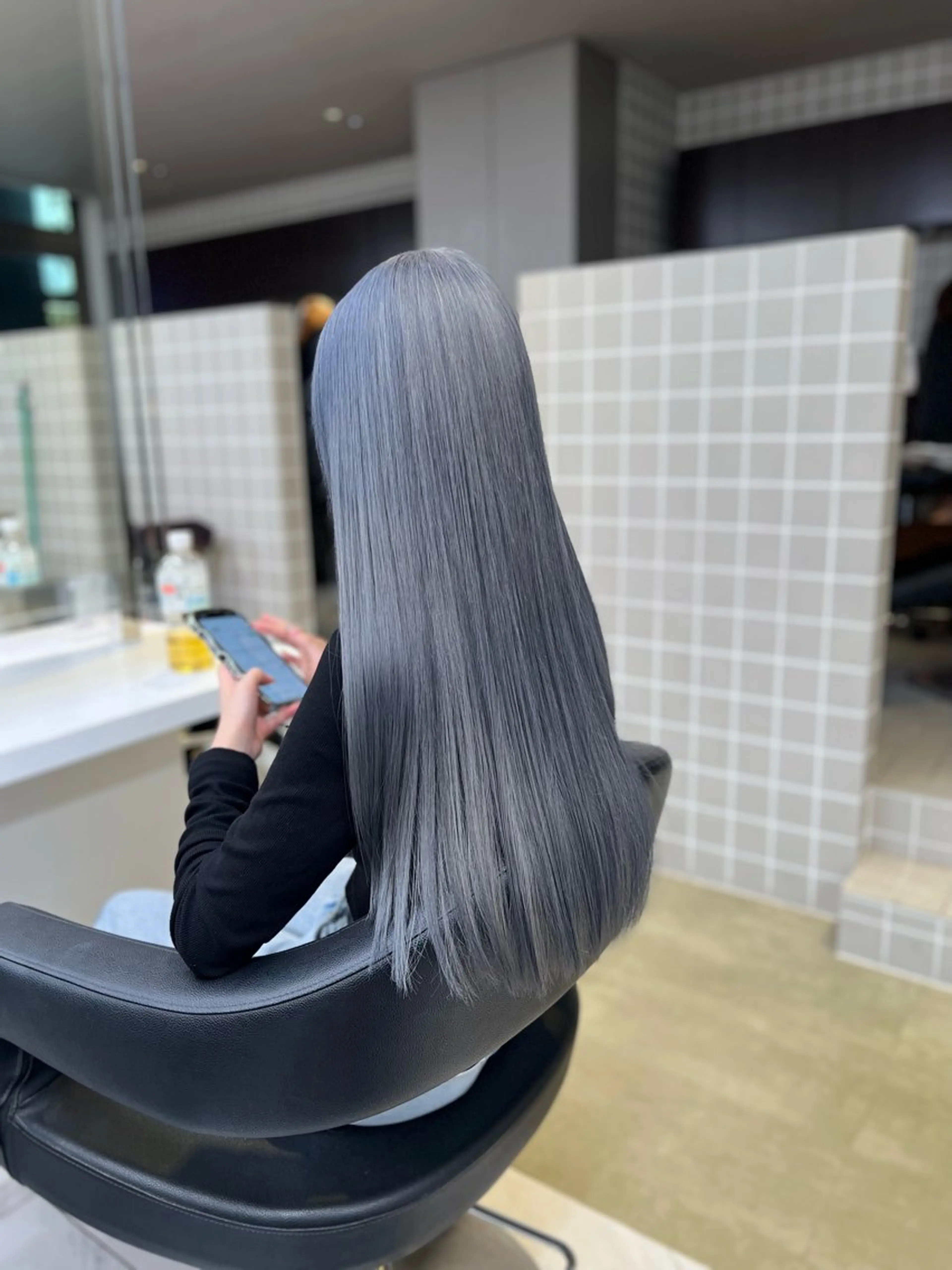 ロング カラー ヘアアレンジ 透明感×韓流ハイ トーン🫧RYUTAのヘアスタイル