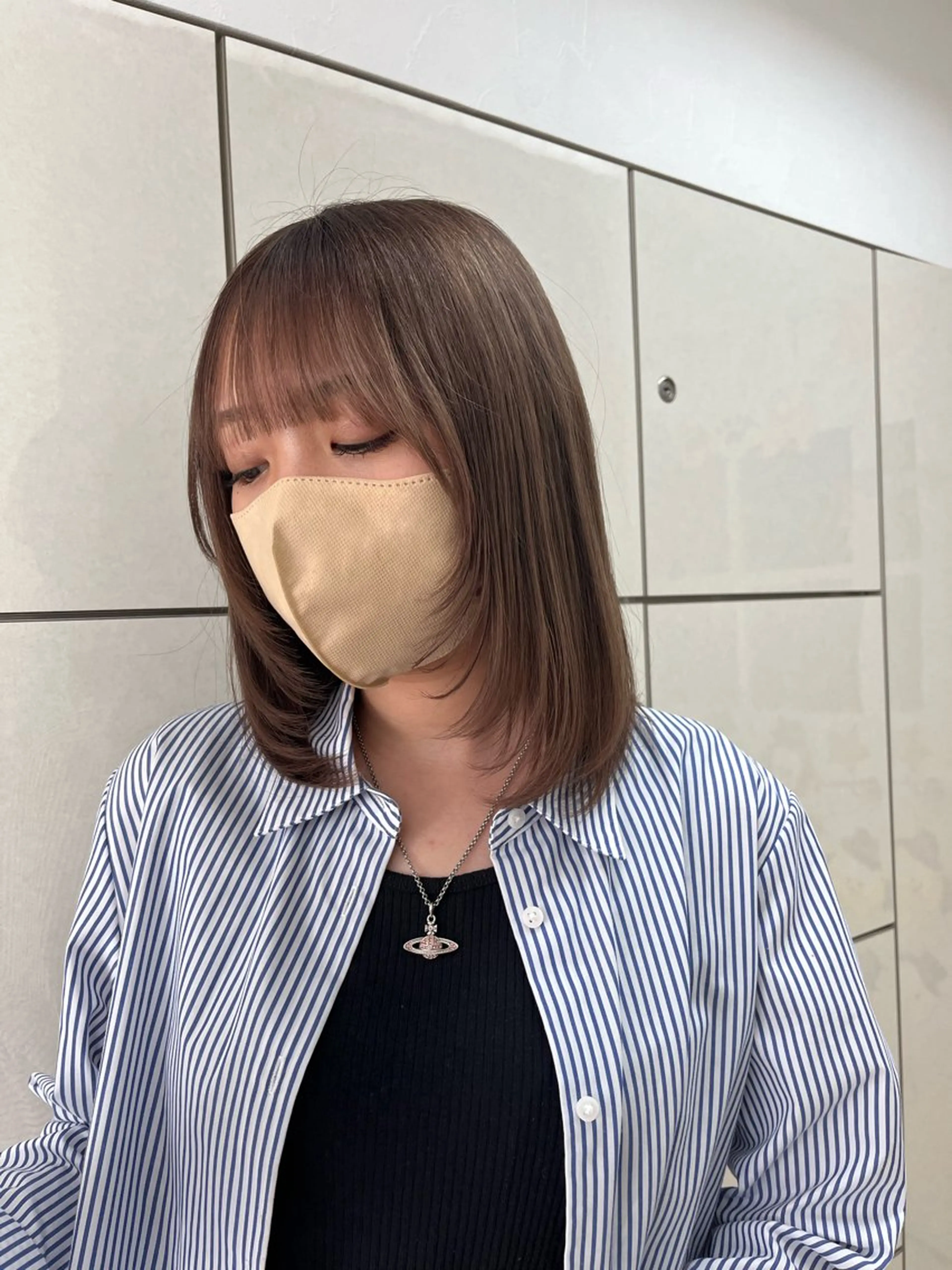 ミディアム 韓国風ヘア レイヤーカット ウルフカット 髪質改善/韓国ヘア/ 赤み消し/sahoのヘアスタイル