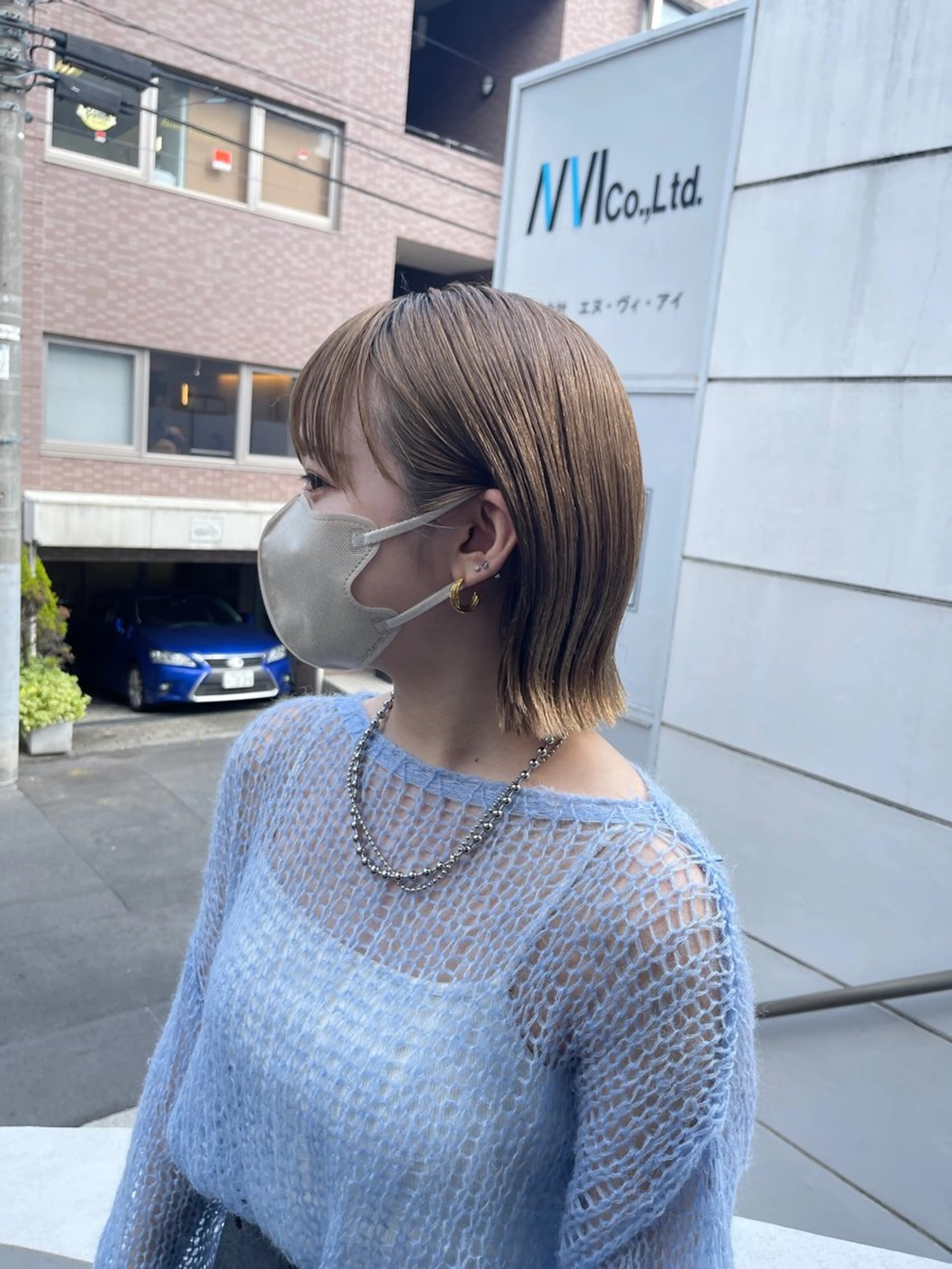 ミディアム ボブ 渡辺 杏斗龍のヘアスタイル