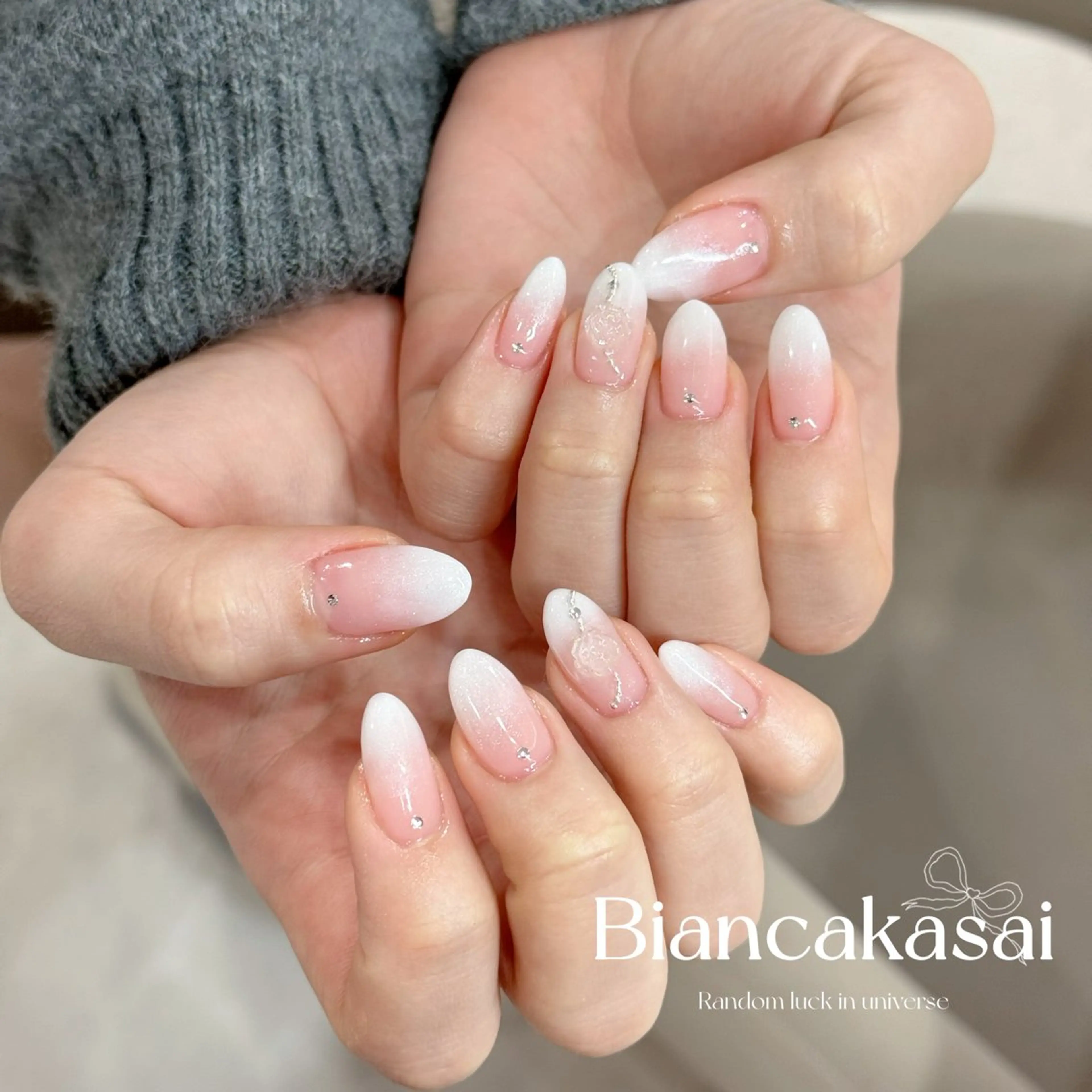 ネイル ハンドネイル Bianca葛西 Hinano🩶のネイルデザイン