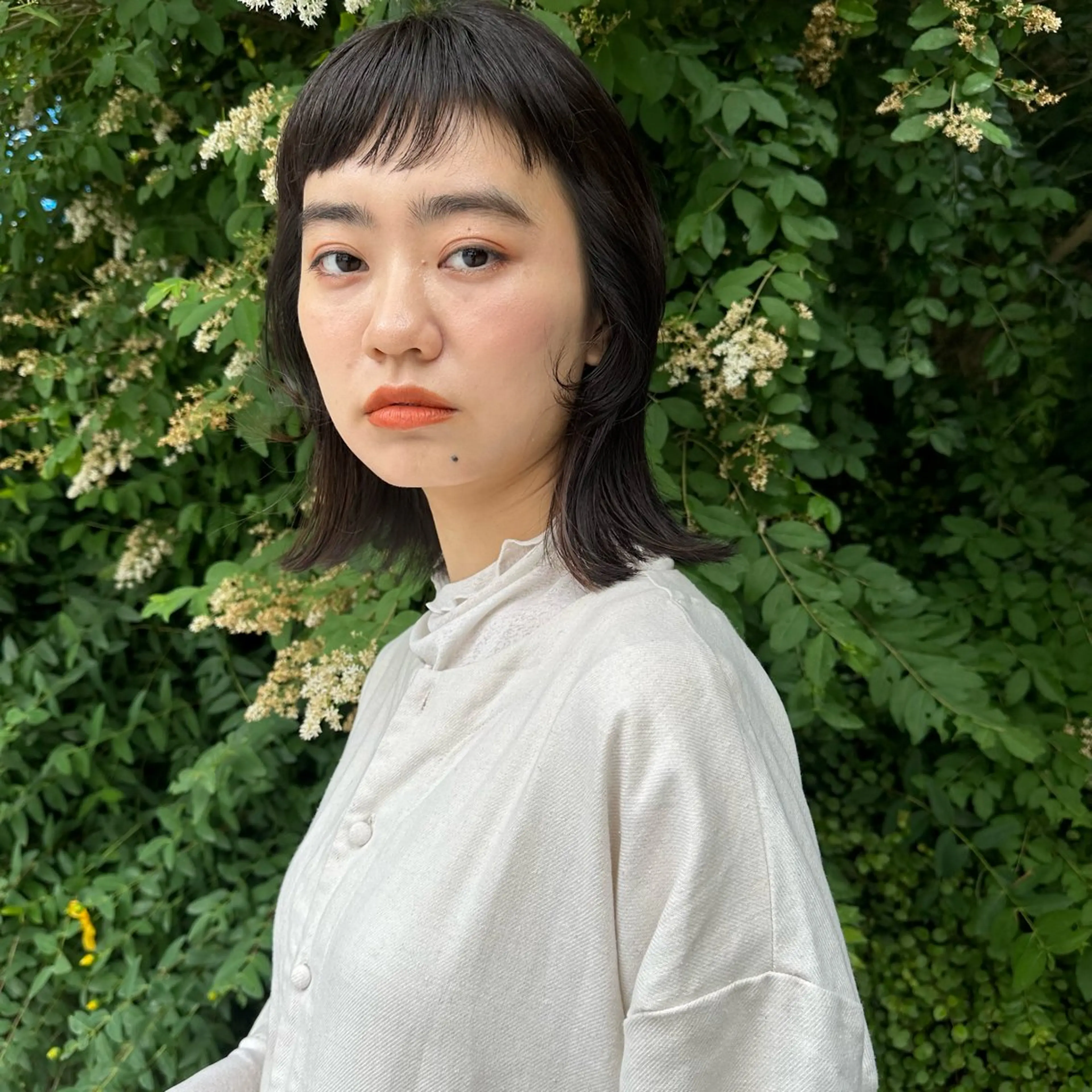 ミディアム カラー ボブ トリートメント ボブ/レイヤー/ニュ アンスパーマ/小夏のヘアスタイル