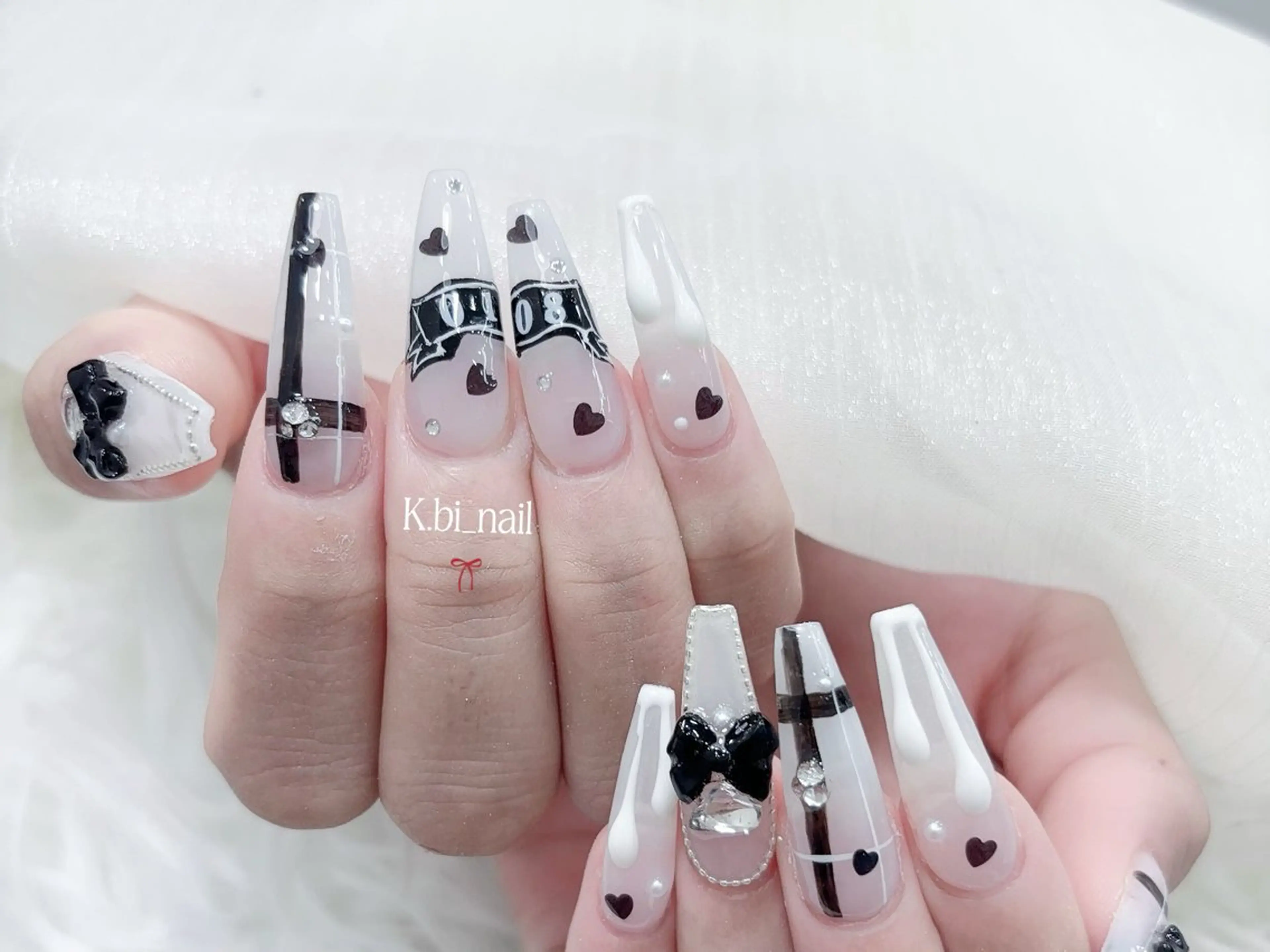 ネイル 成人式 ハンドネイル K.bi_nail ネイル長さ出し専門店のネイルデザイン