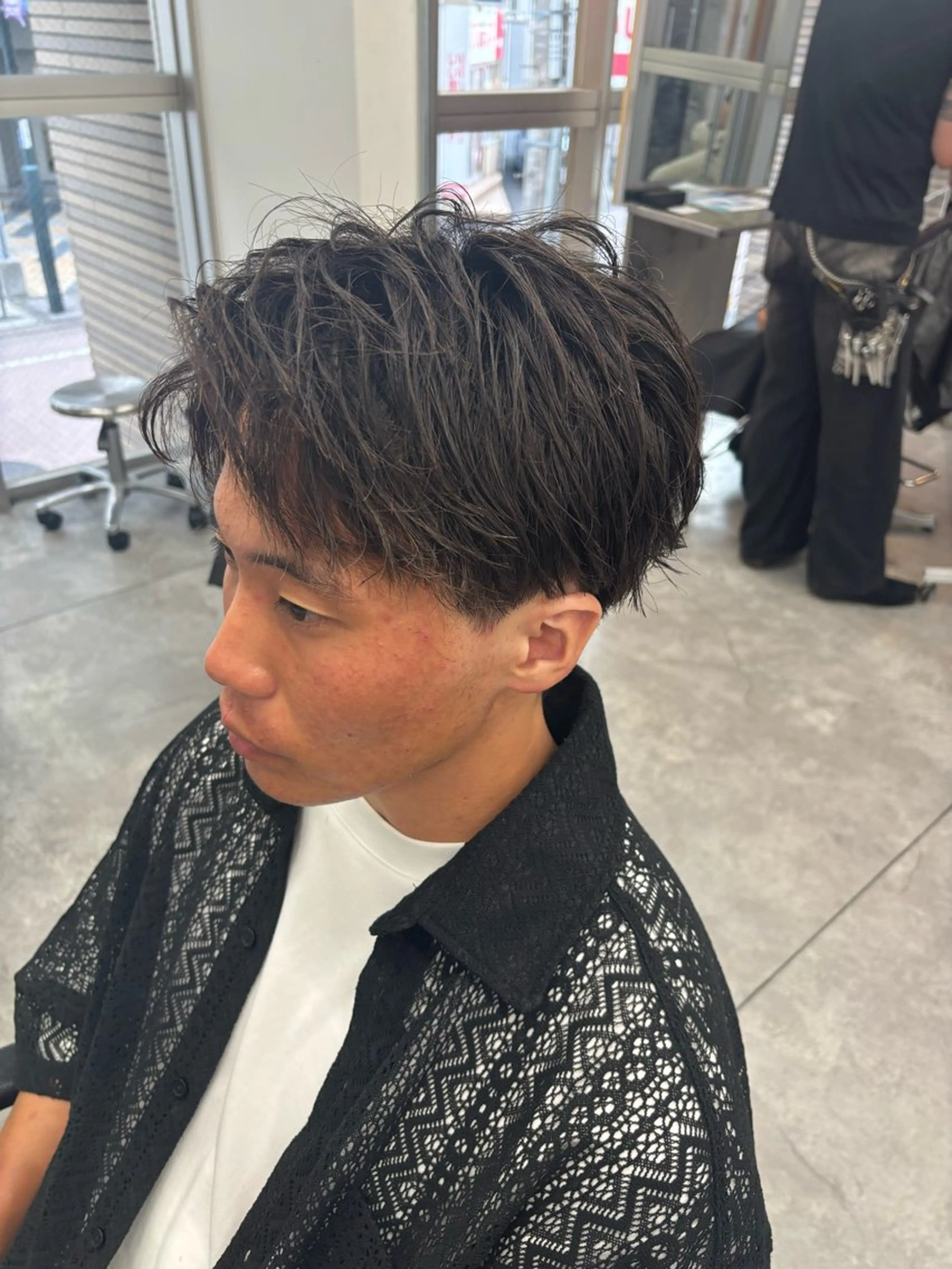 メンズ メンズ特化✨️ 韓国風パーマ🔥一八のヘアスタイル