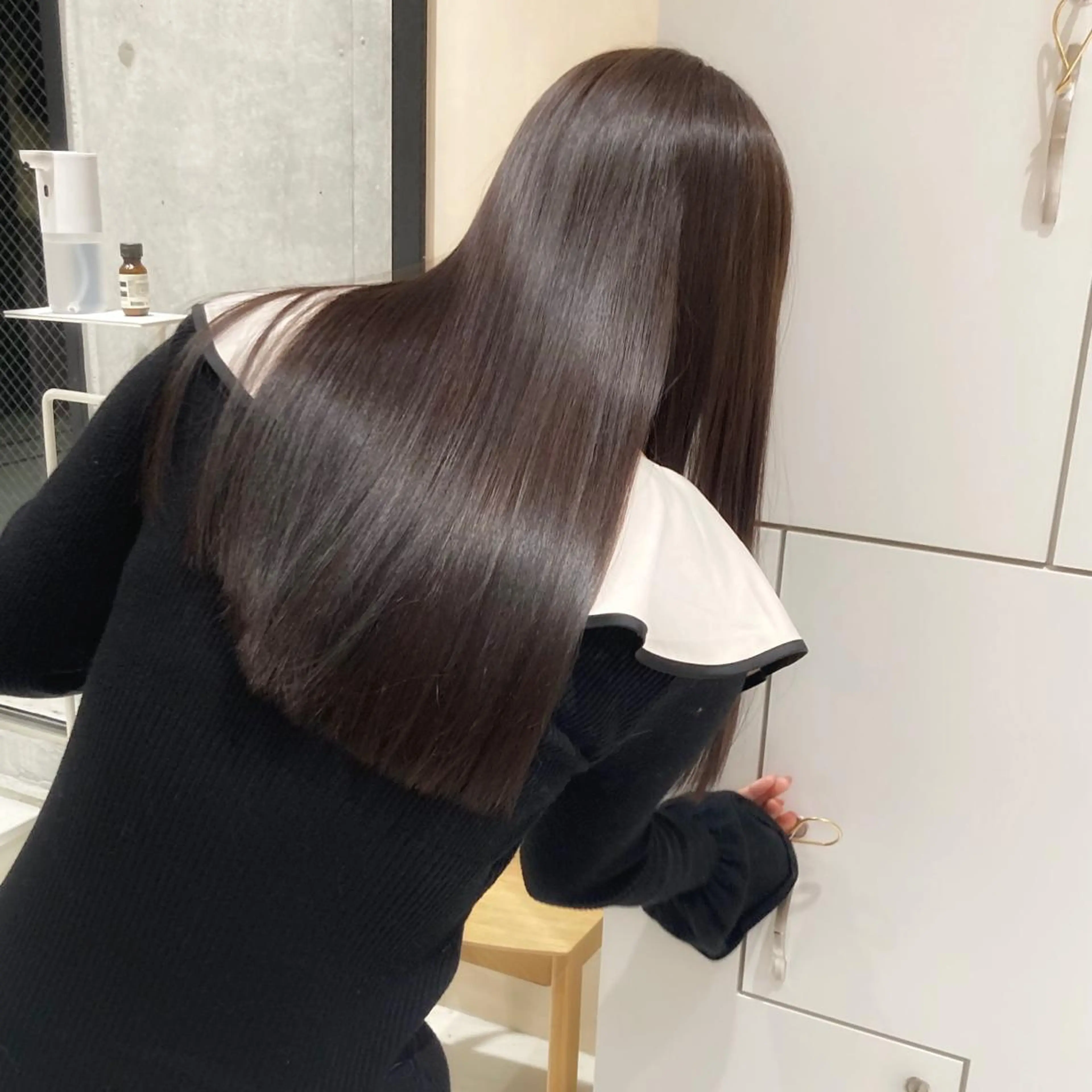 ロング カラー 透明感カラー ダブルカラー グレージュ 髪質改善 縮毛矯正 MURANAKA RYOのヘアスタイル