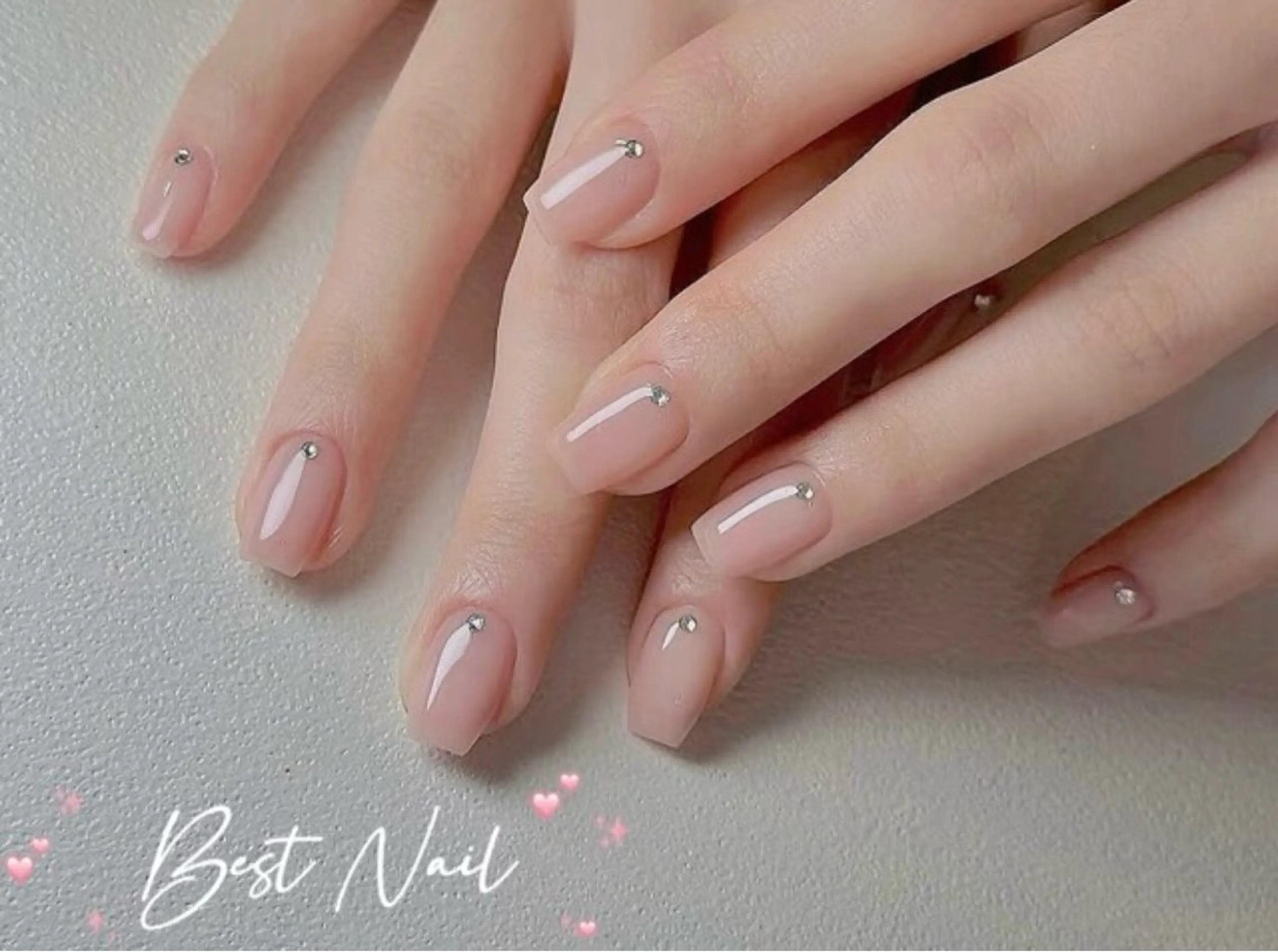 ネイル オーロラネイル クリアネイル 長さ出し ジェルネイル 韓国ネイル ハンドネイル best nailのネイルデザイン