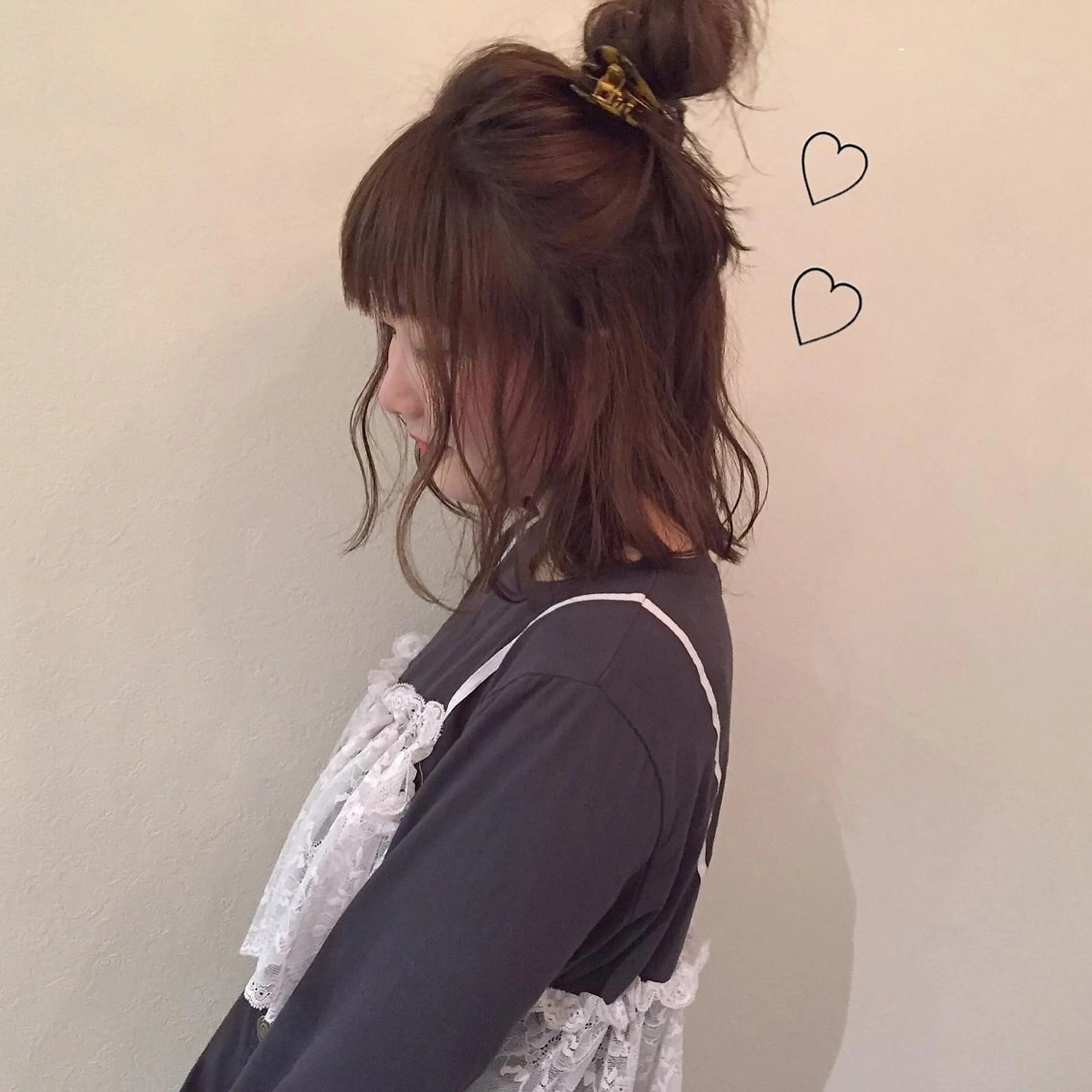 ヘアアレンジ ハーフアップ 市川 千夏のヘアスタイル