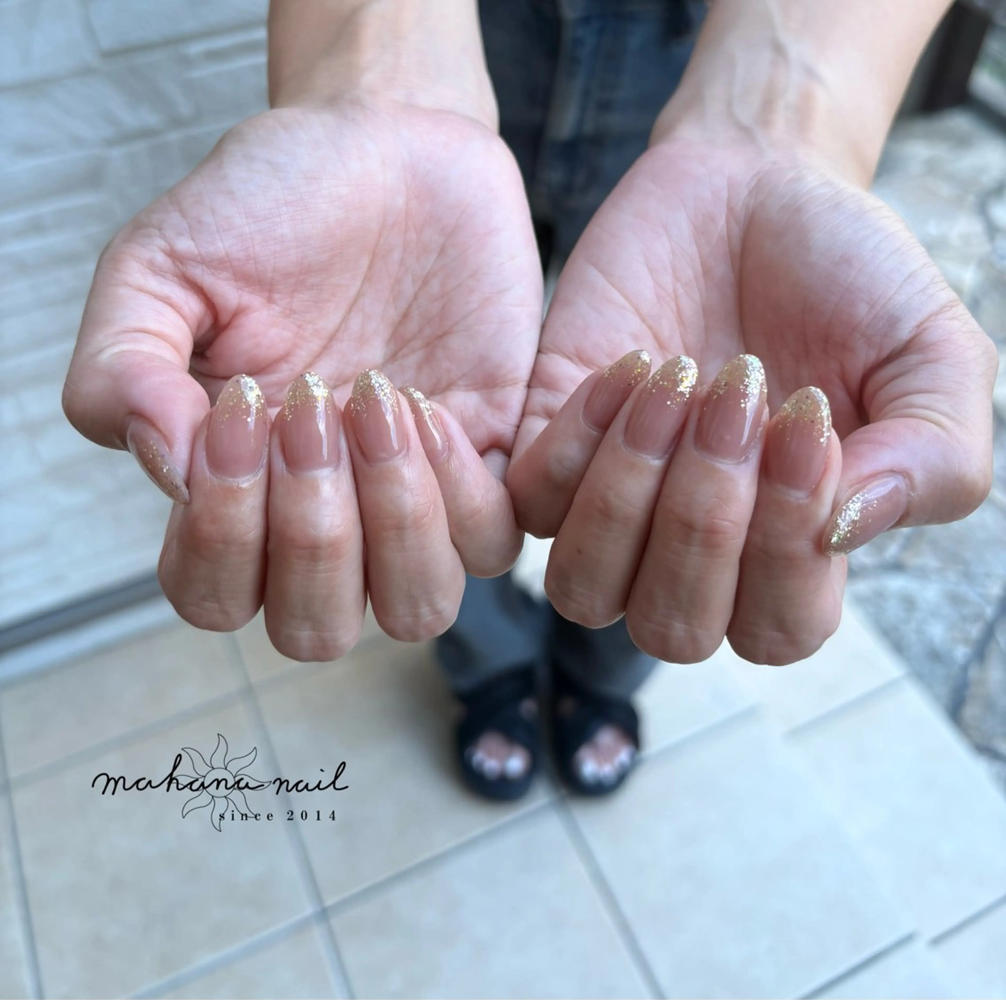 ネイル ラメ(グリッター) ハンドネイル mahana nailのネイルデザイン