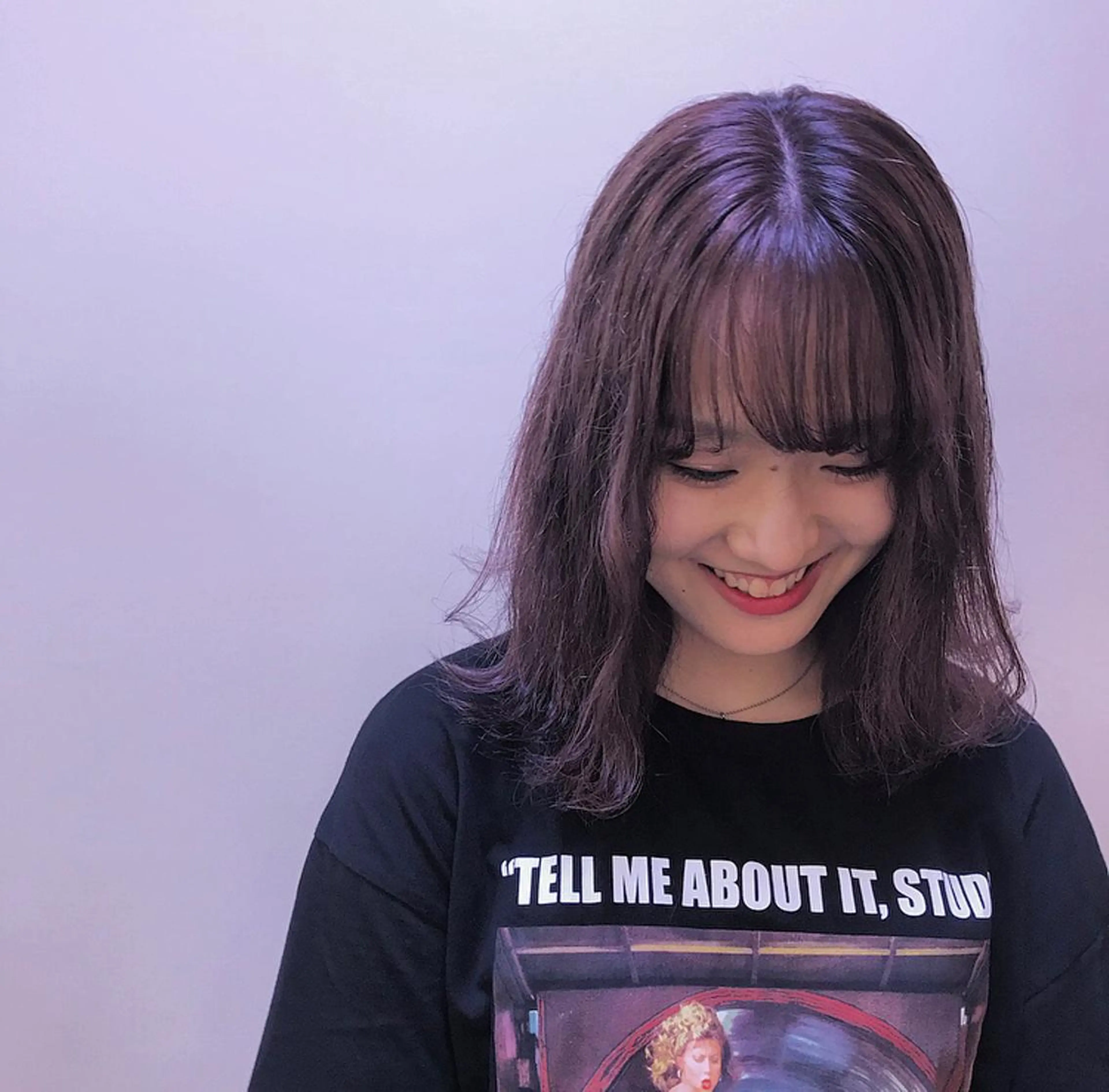 セミロング 似合わせカットカラー ♡佐藤捺美のヘアスタイル