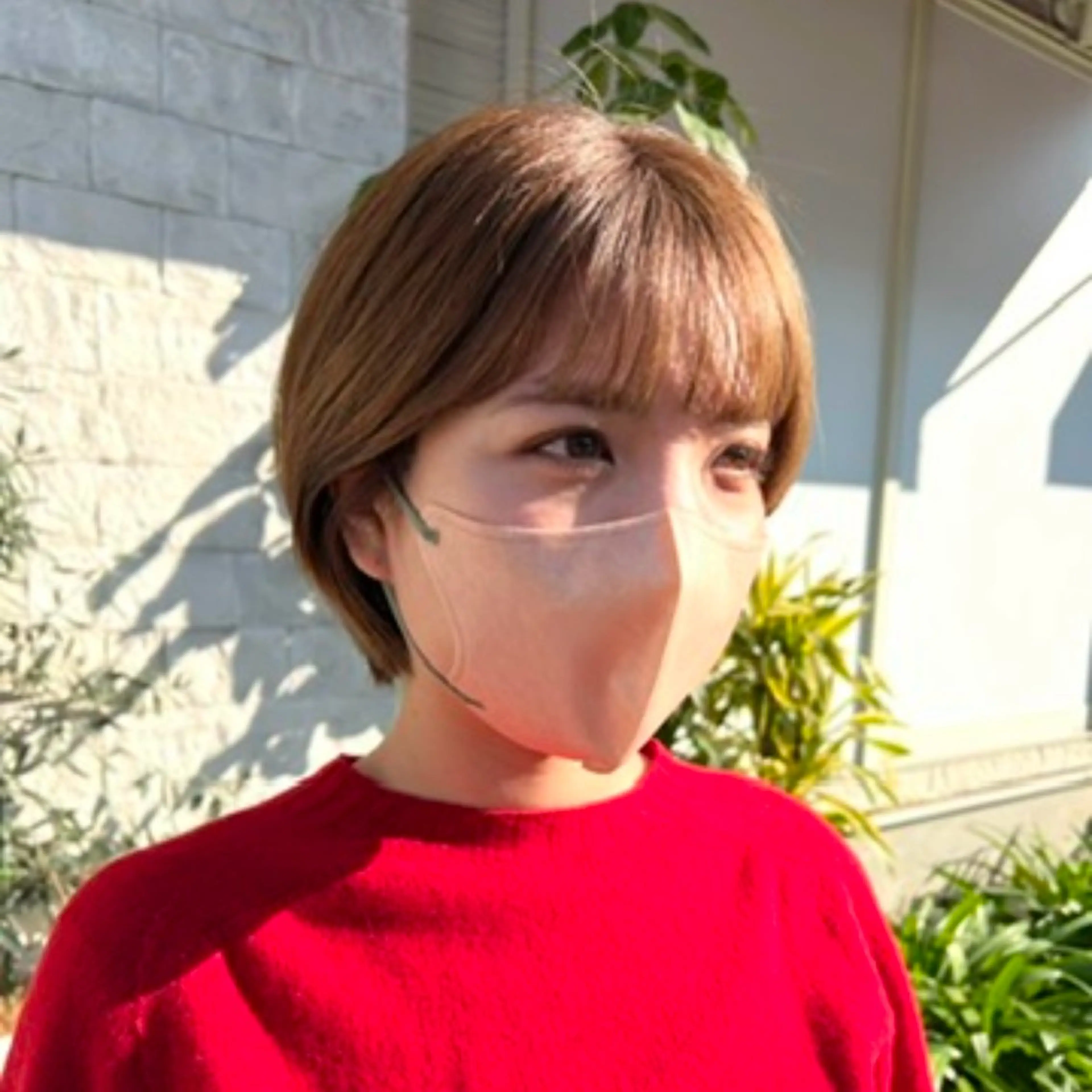 ショート カラー ショートボブ 丸みショート ベージュカラー ボブ ショートヘア 会田有紀 /切りっぱなしボブのヘアスタイル