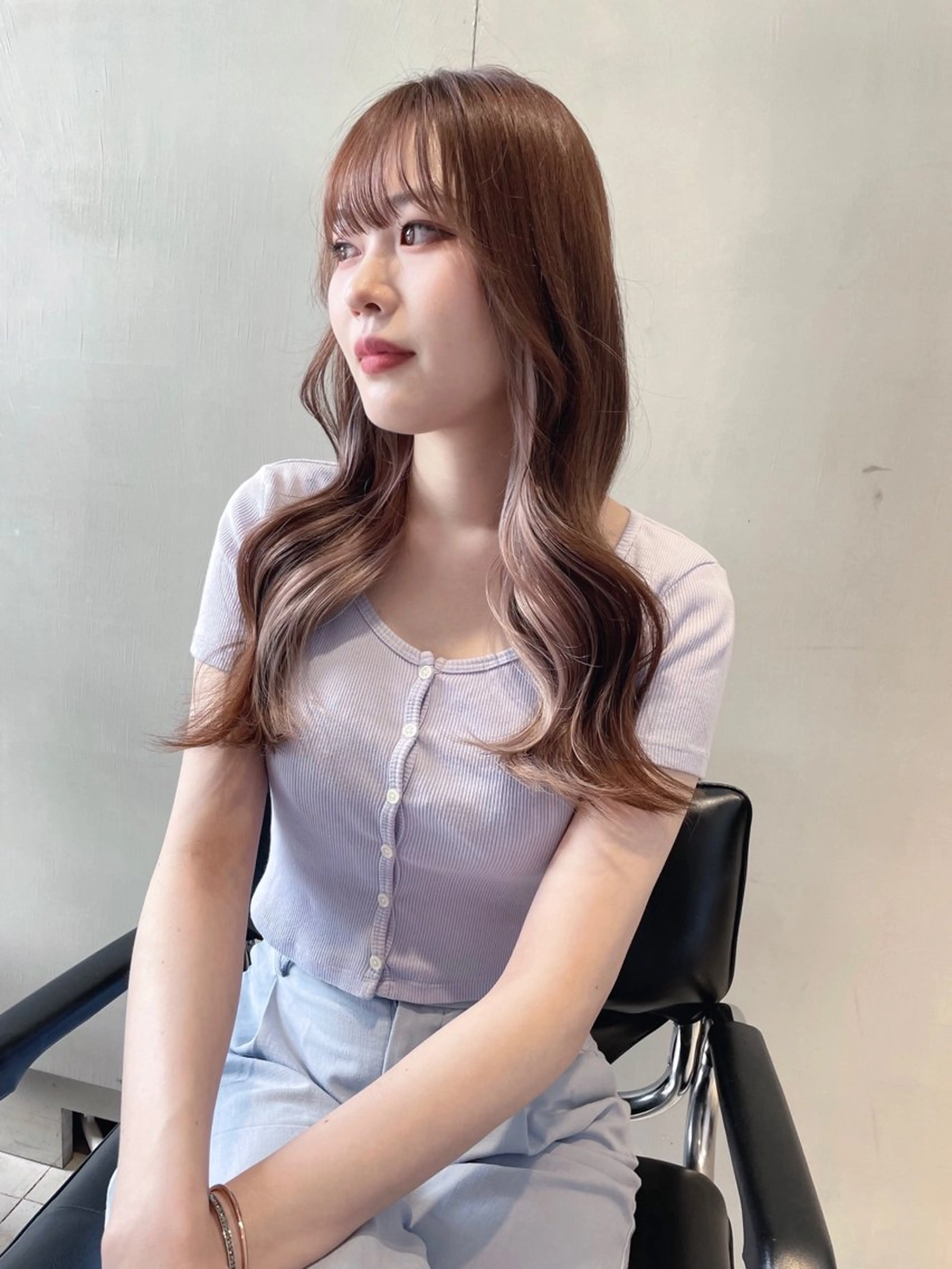 ロング カラー ヘアカラー ワンホン/韓国ヘア 🤍amiのヘアスタイル