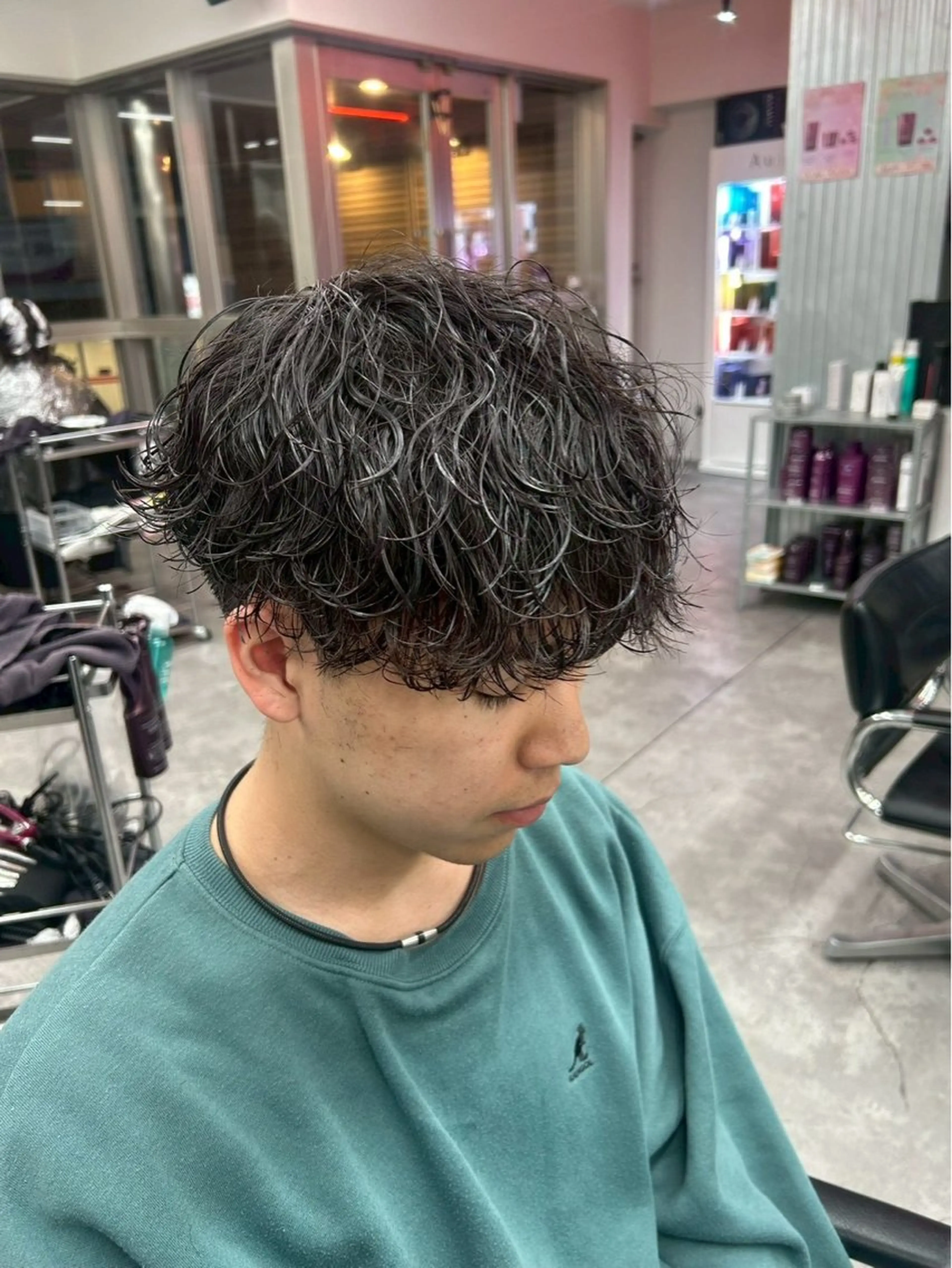 メンズ ハイトーン/ 毛流れ/湘海のヘアスタイル