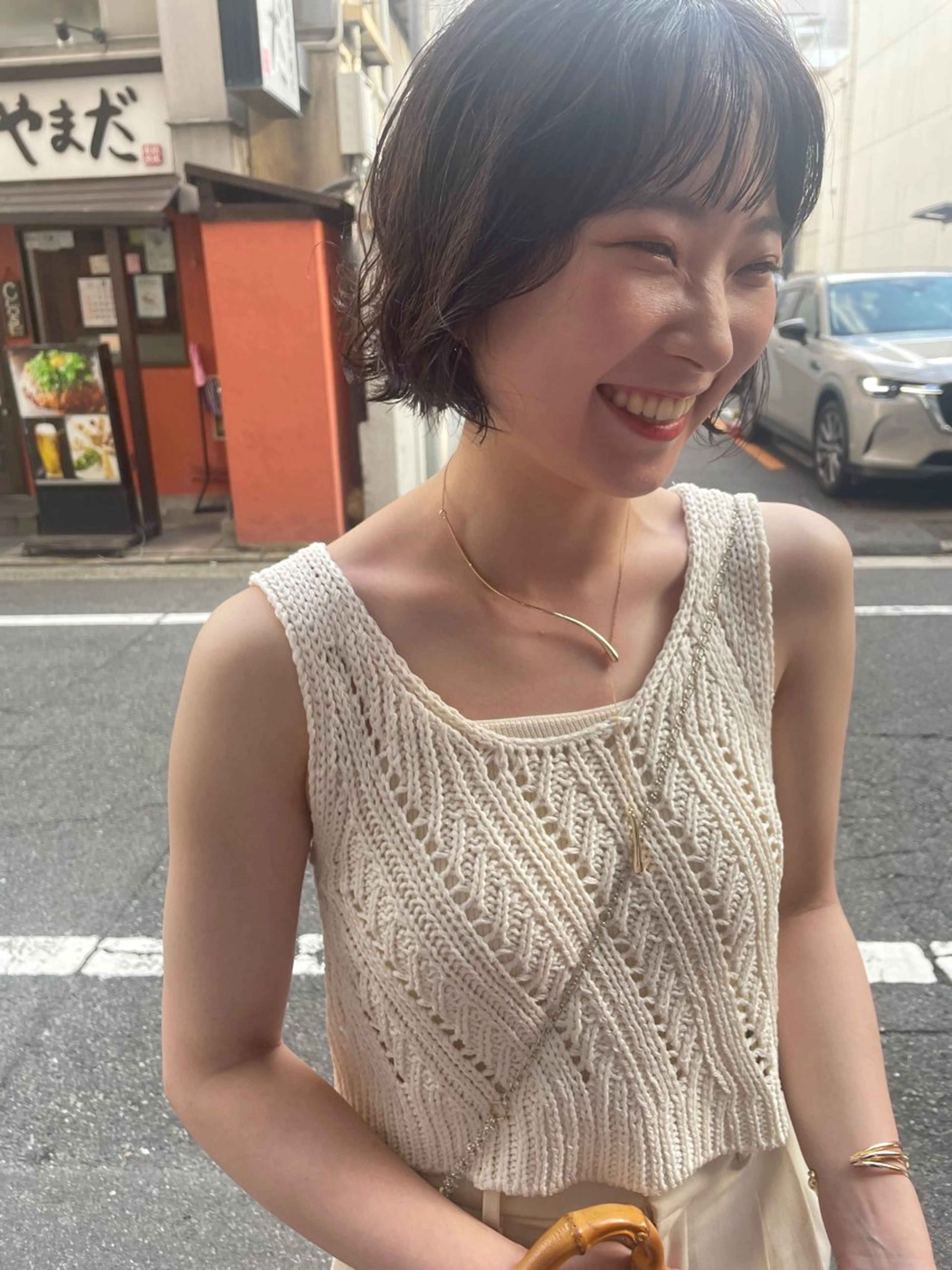 ショート くせ毛 カット ヘアカラー トリートメント さの あやねのヘアスタイル