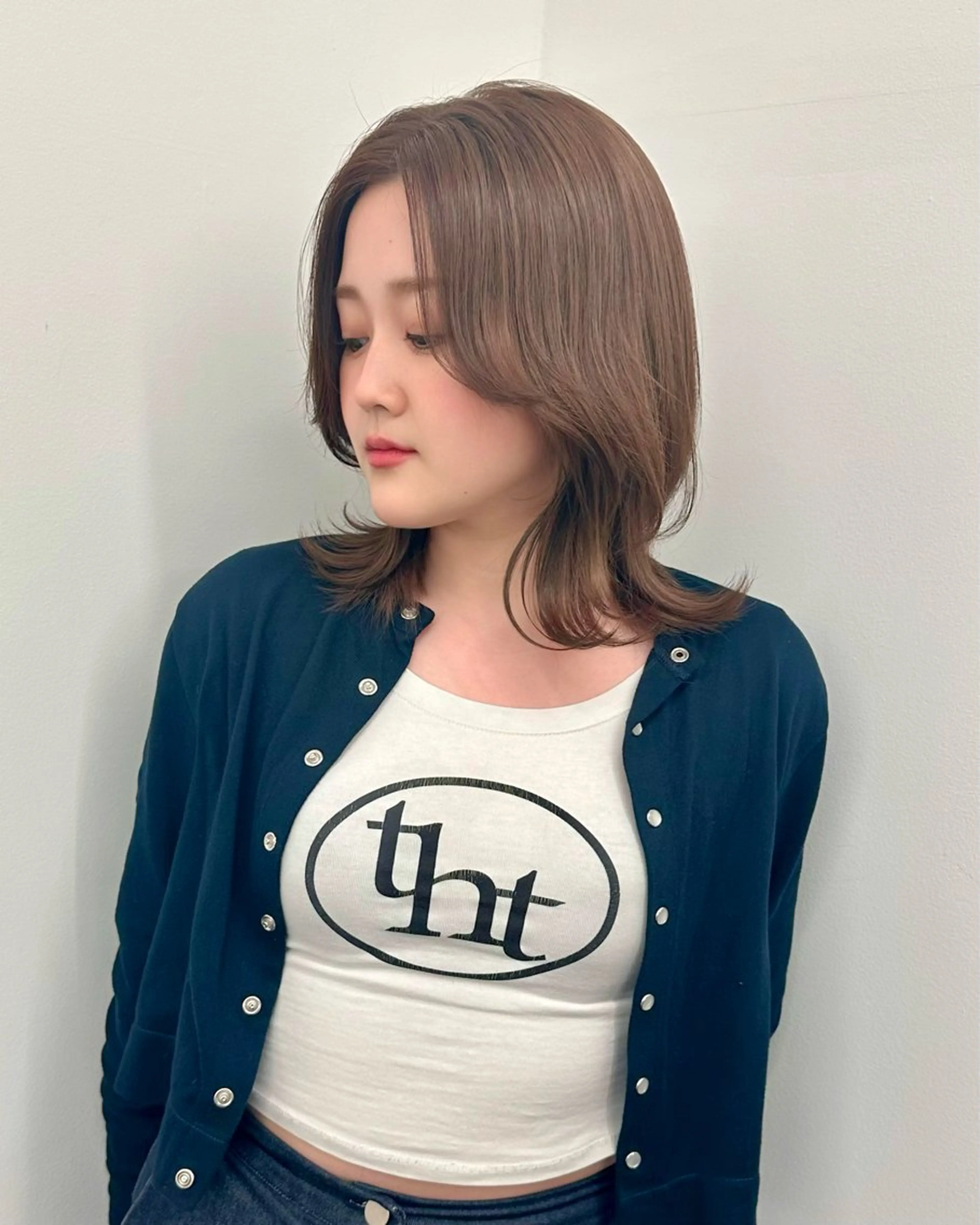 ミディアム カラー カット ヘアカラー トリートメント ブリーチなし/レイヤ ー特化🌈Tommyのヘアスタイル