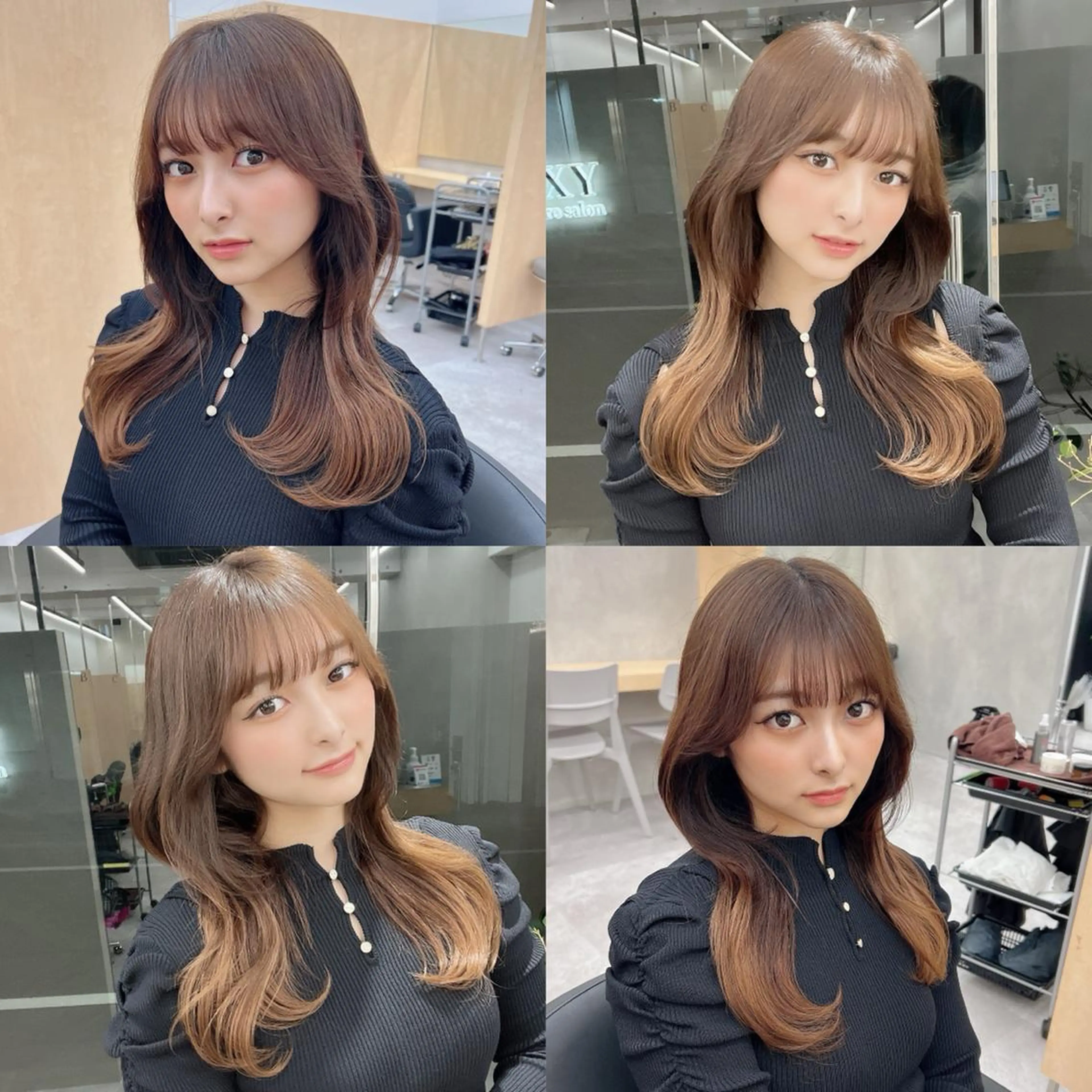 セミロング カラー 🪞上品で可愛い韓国 ヘア🪞Rikutoのヘアスタイル