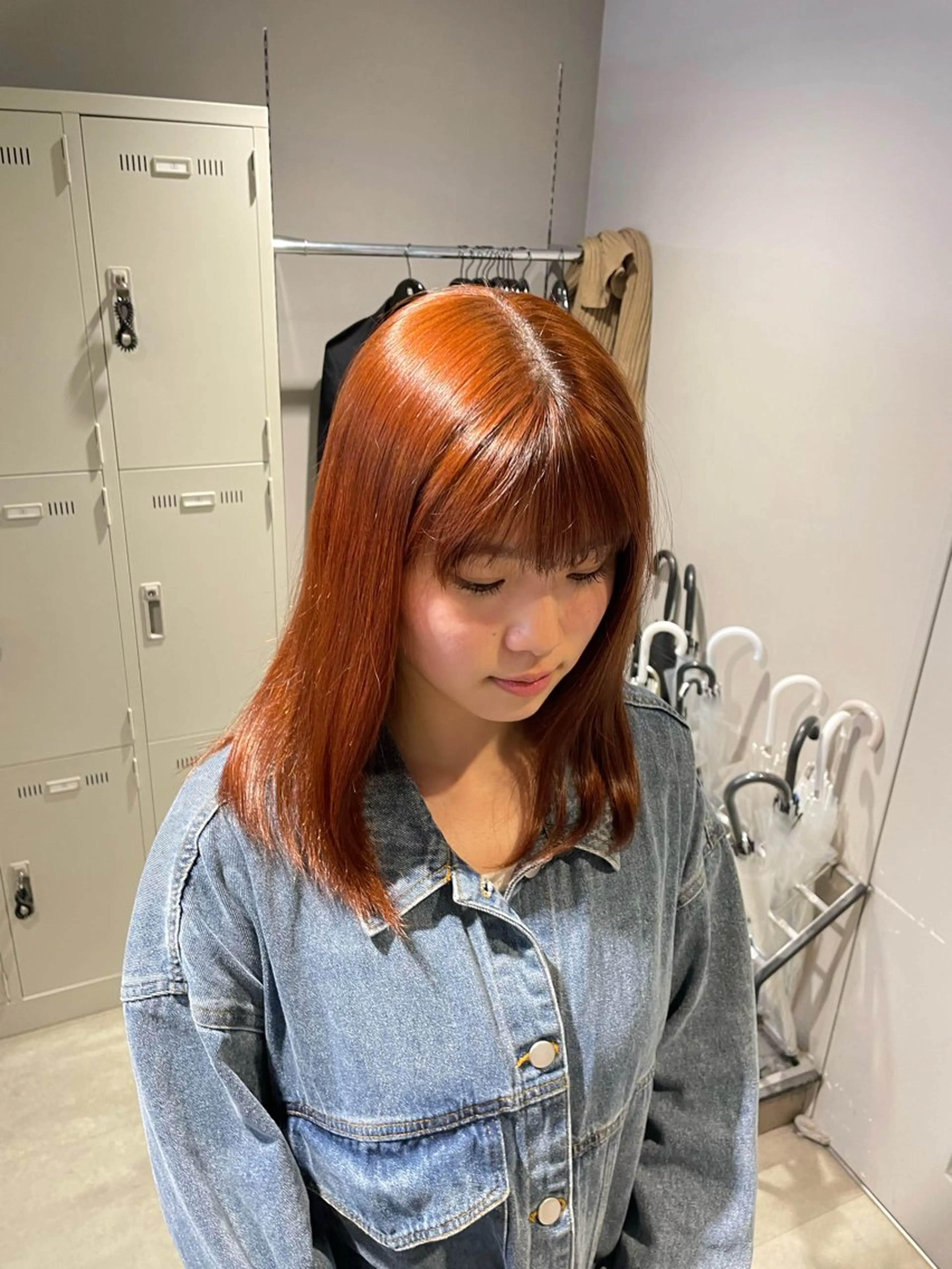 セミロング カラー ヘアアレンジ ヘアカラー トリートメント ヘアセット 💗横浜美容室 💗HARUNAのヘアスタイル