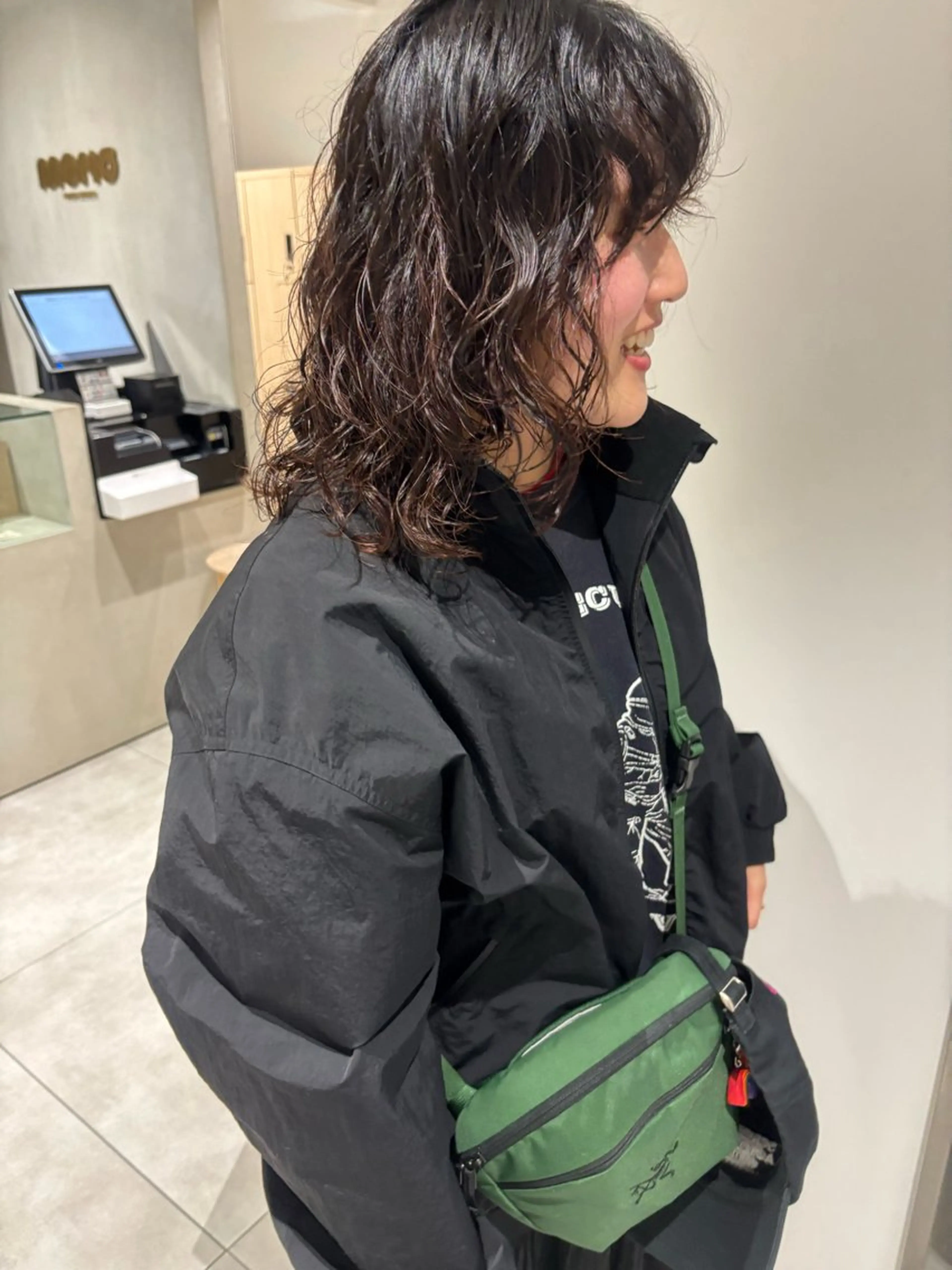 ミディアム パーマ カット パーマ トリートメント ayaka #パーマ#アレンジのヘアスタイル