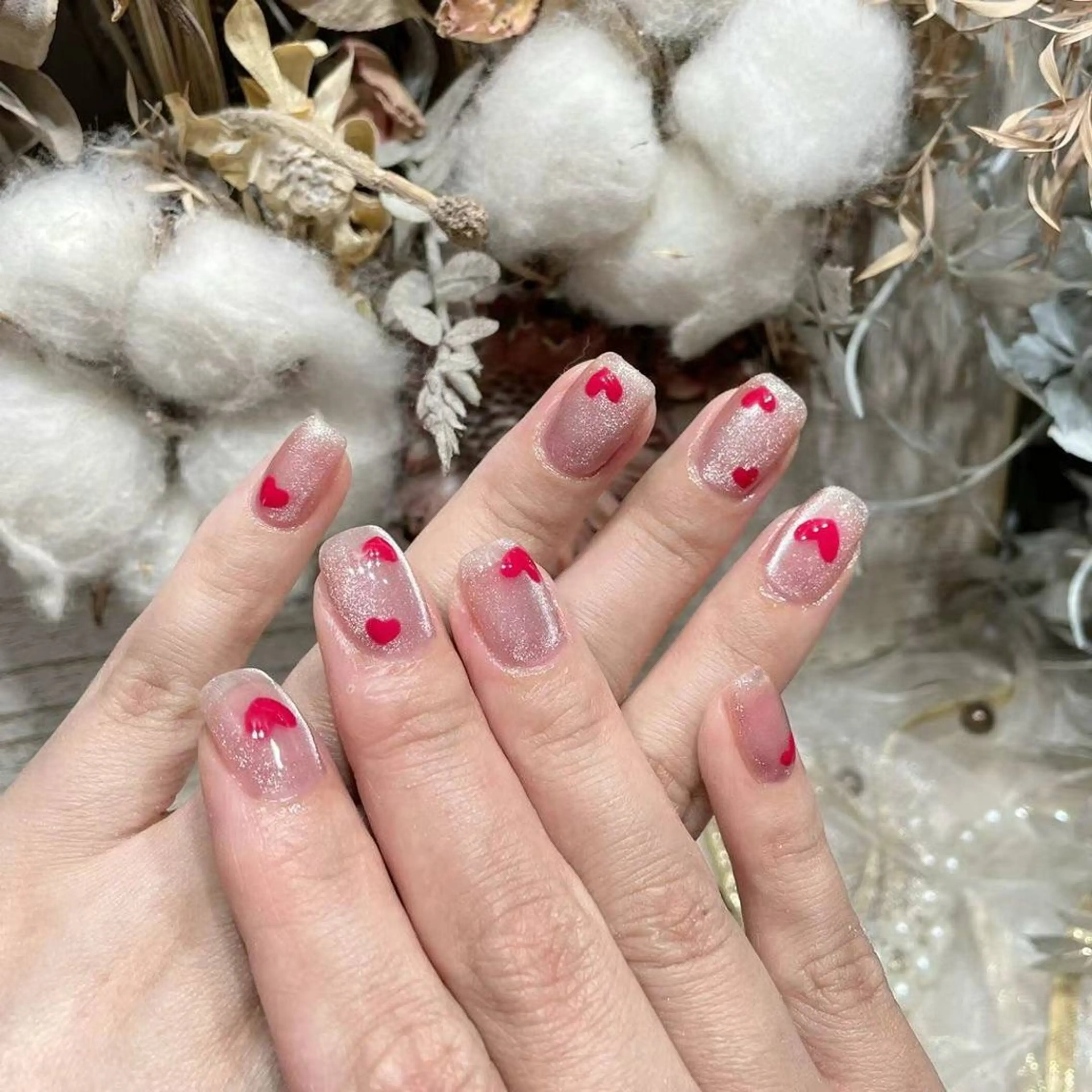 ネイル アートネイル フラワーネイル フットネイル ジェルネイル ハート Babarla nailのネイルデザイン