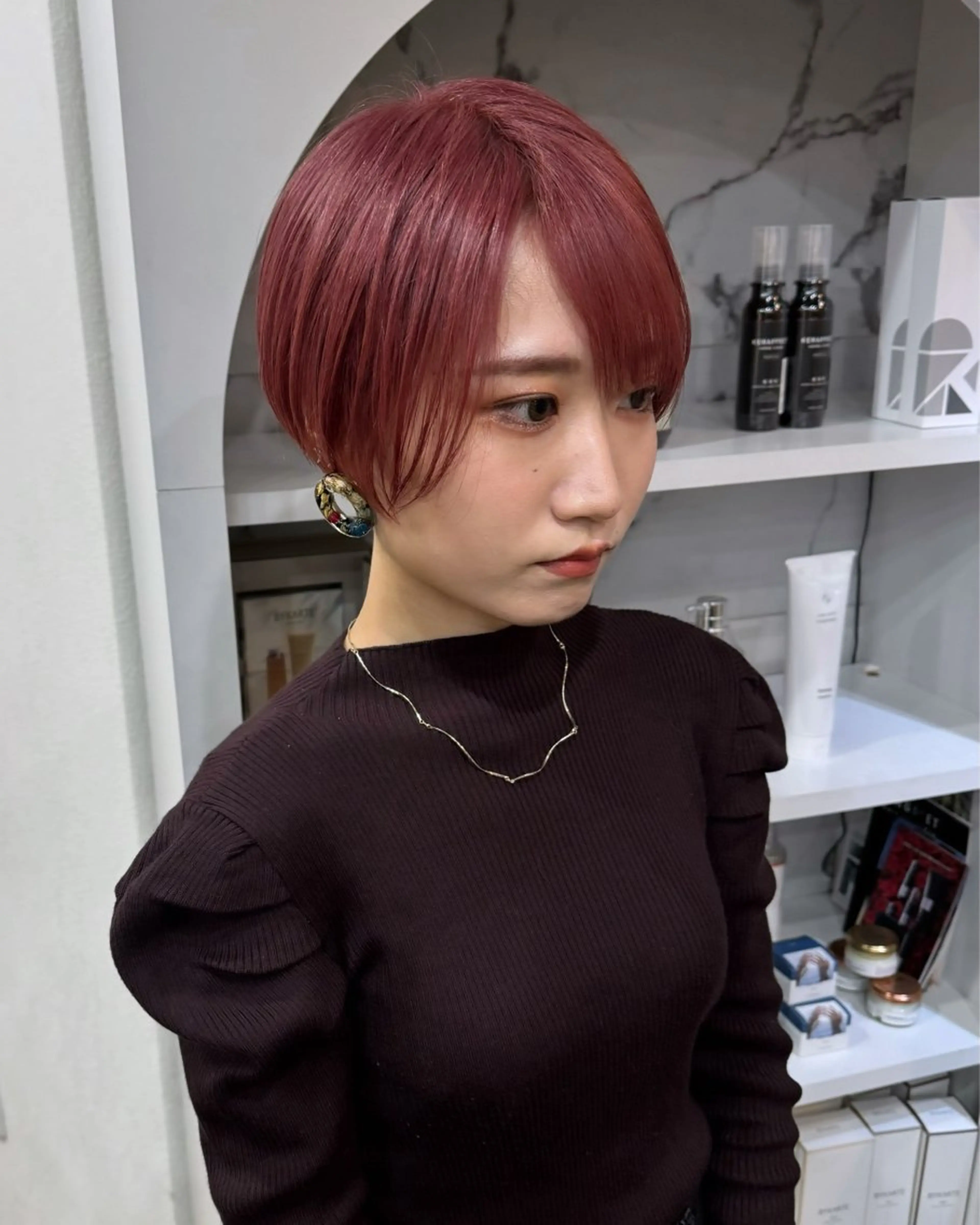 セミロング カラーモデル募集 吉原佳穂💗のヘアスタイル