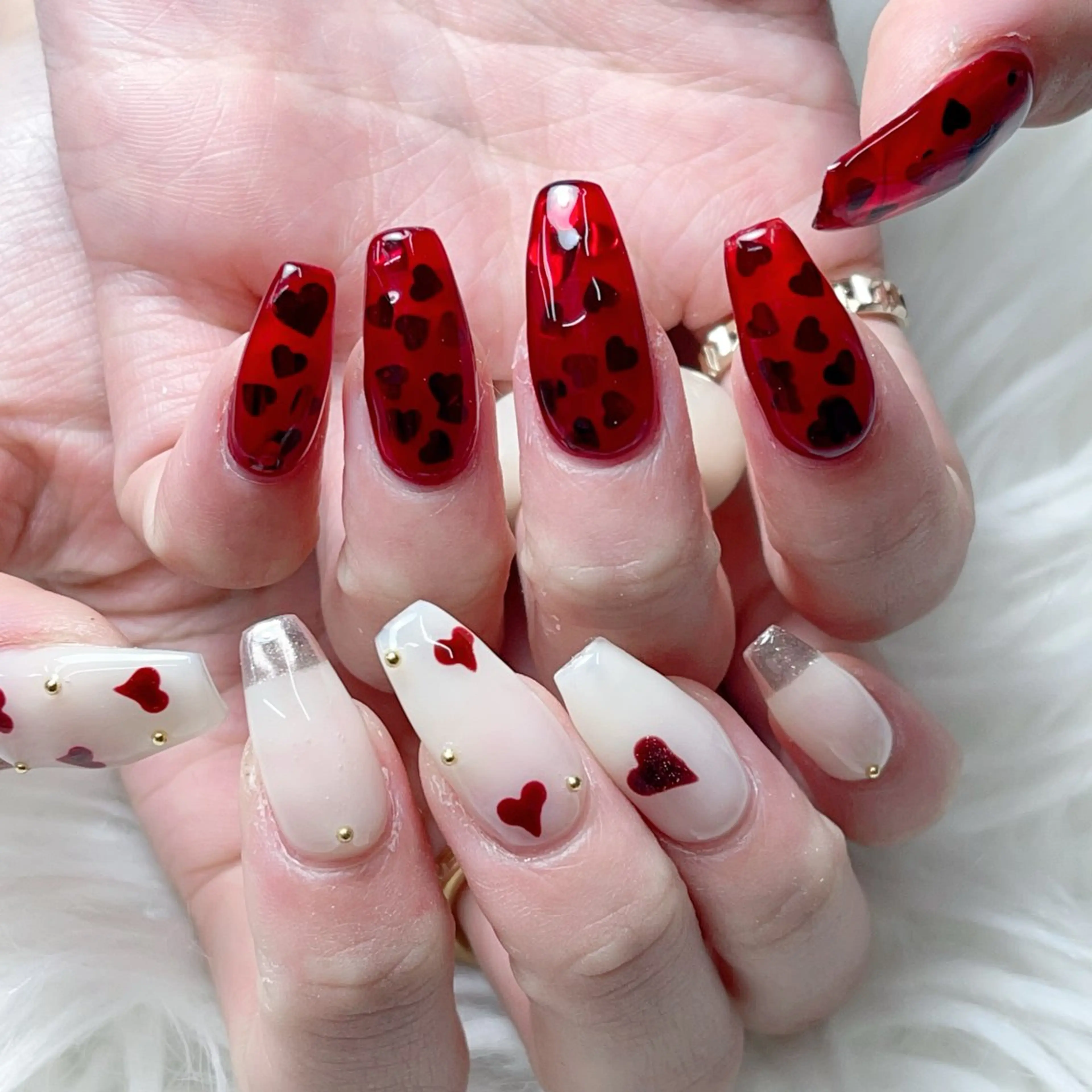 メンズ ネイル アートネイル フレンチネイル ジェルネイル キラキラネイル パラジェル Bloom スカルプ専門店のネイルデザイン