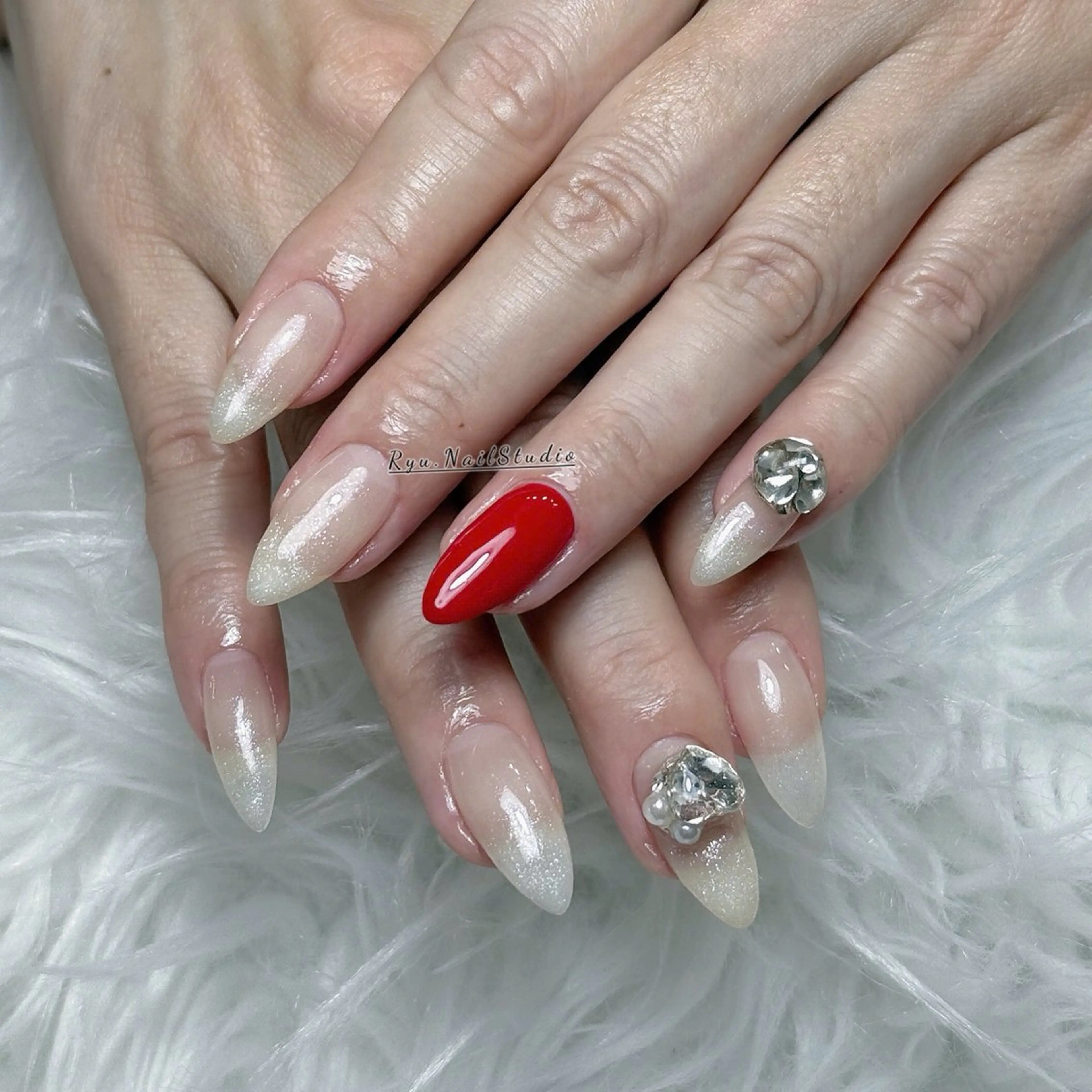 ネイル アートネイル フレンチネイル ジェルネイル ニュアンスネイル オフィスネイル ハンドネイル Ryu Nail NekoChanのネイルデザイン